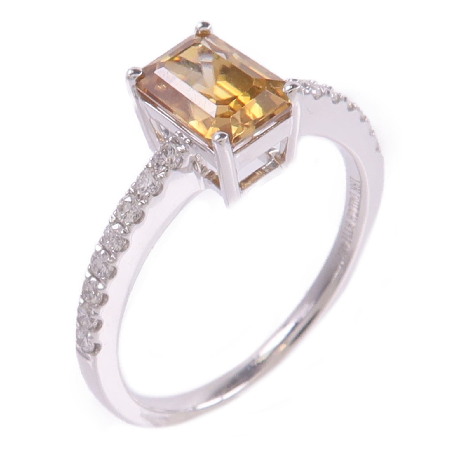 JEWELRY 18K白金Zircon Diamond Ring鋯石/鑽石戒指