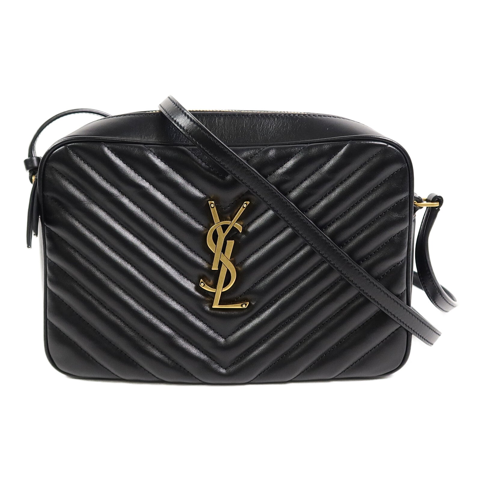 YVES SAINT LAURENT 牛皮皮革Lou Camera Bag肩背袋