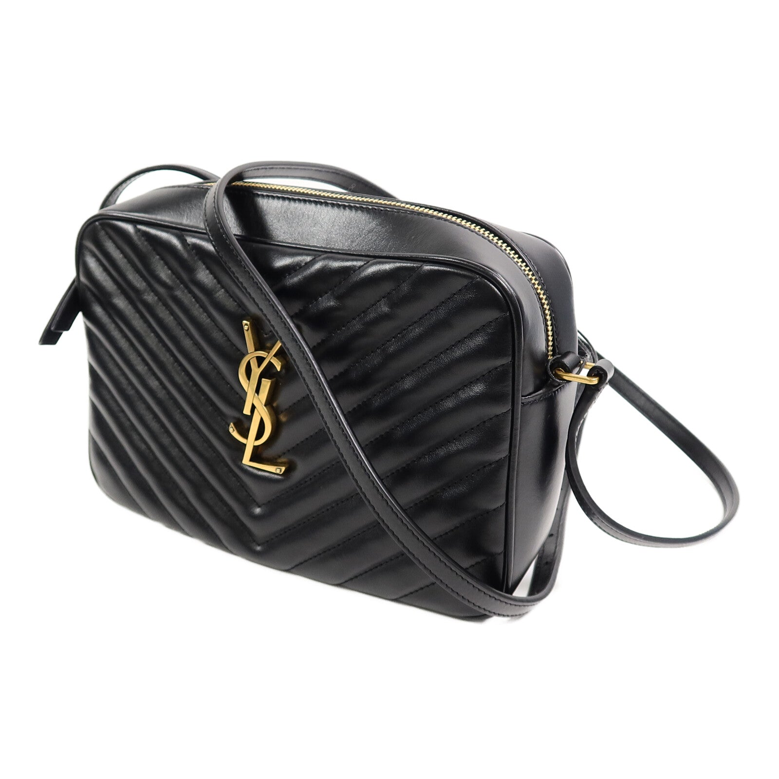 YVES SAINT LAURENT 牛皮皮革Lou Camera Bag肩背袋