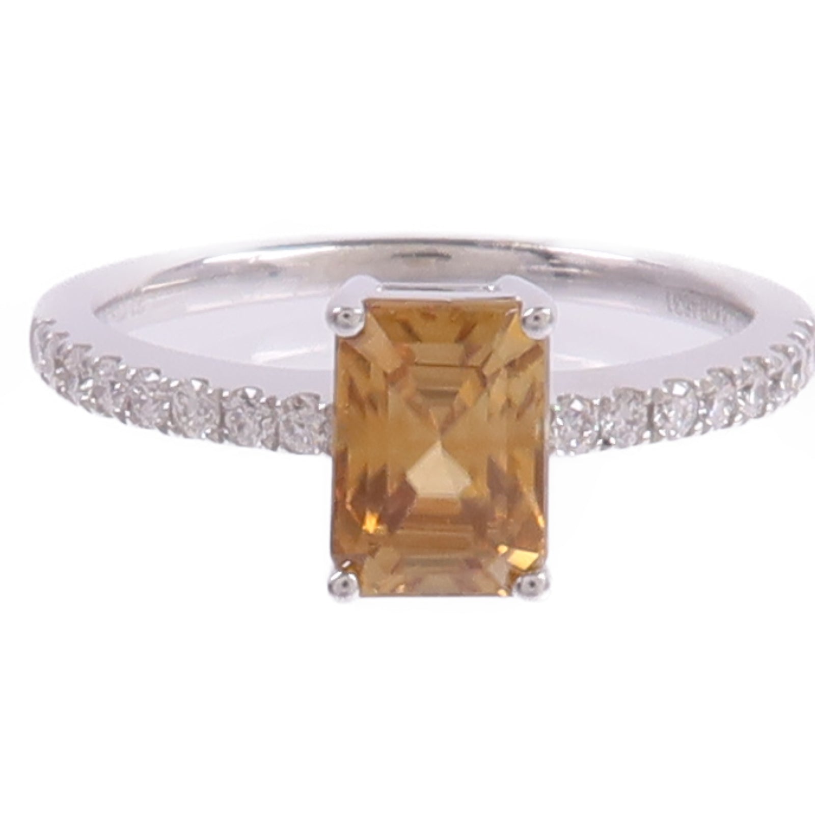 JEWELRY 18K白金Zircon Diamond Ring鋯石/鑽石戒指