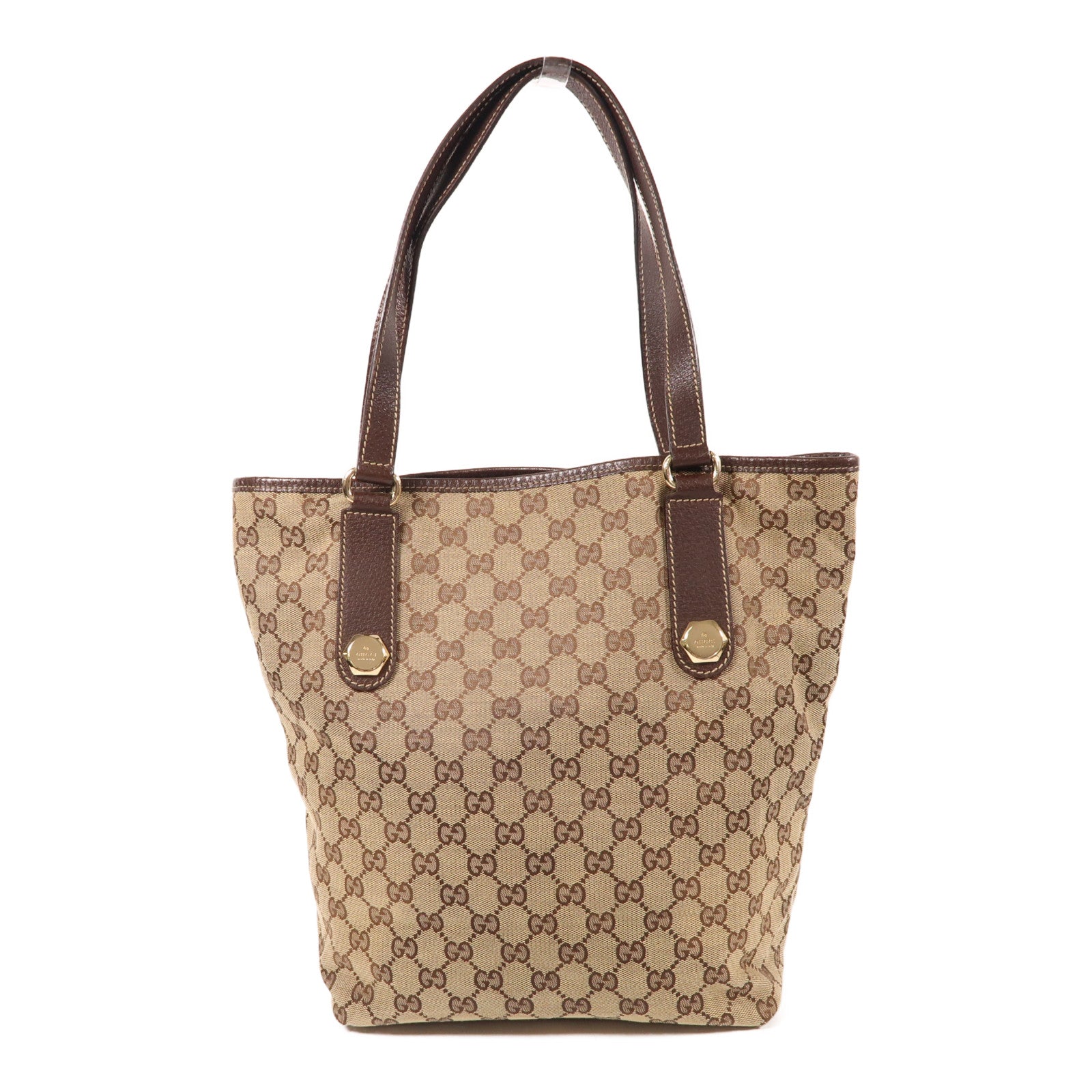 GUCCI 帆布Shoulder Tote金扣肩背袋/手挽袋