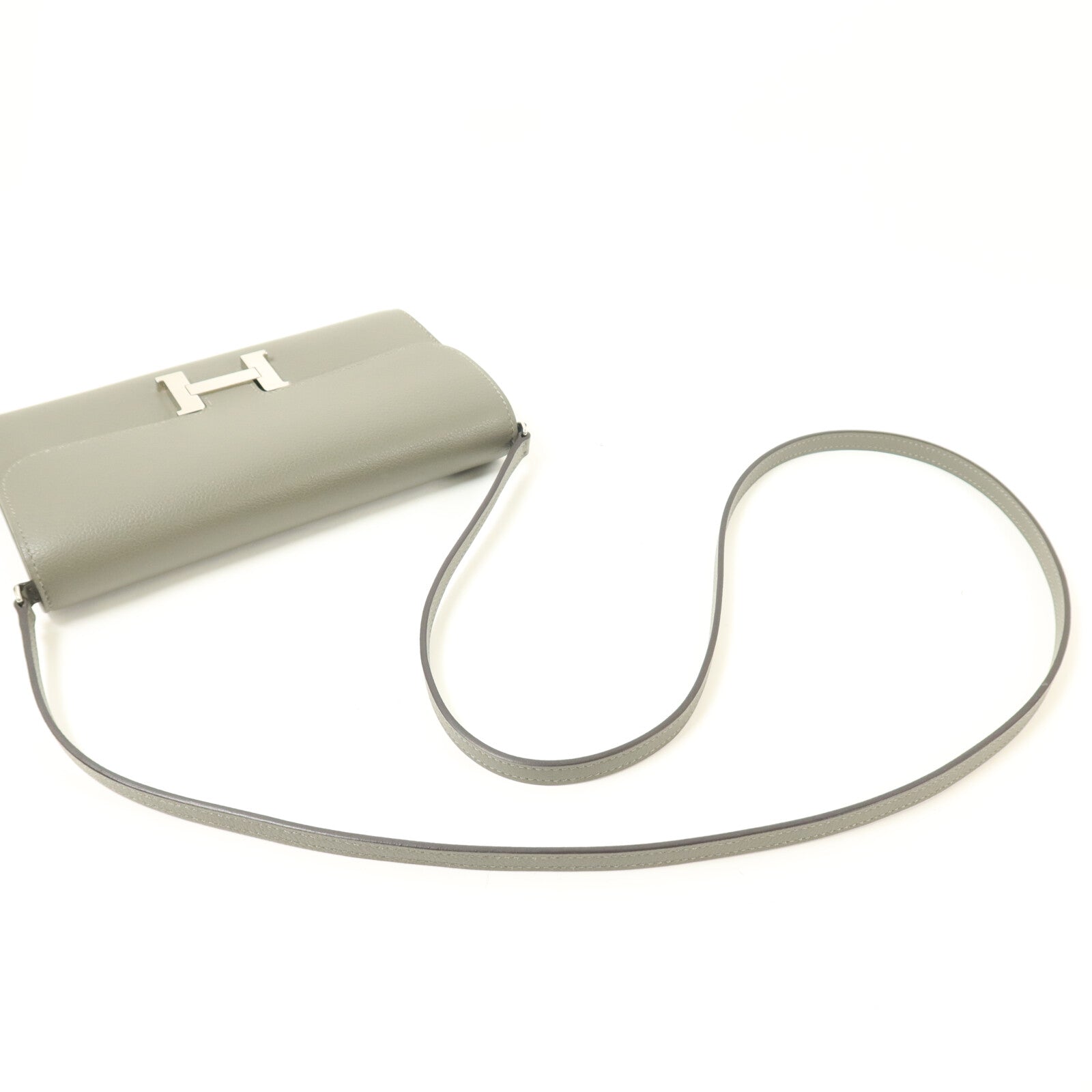 HERMES Evercolor皮革Constance To Go肩背袋Gris Meyer
