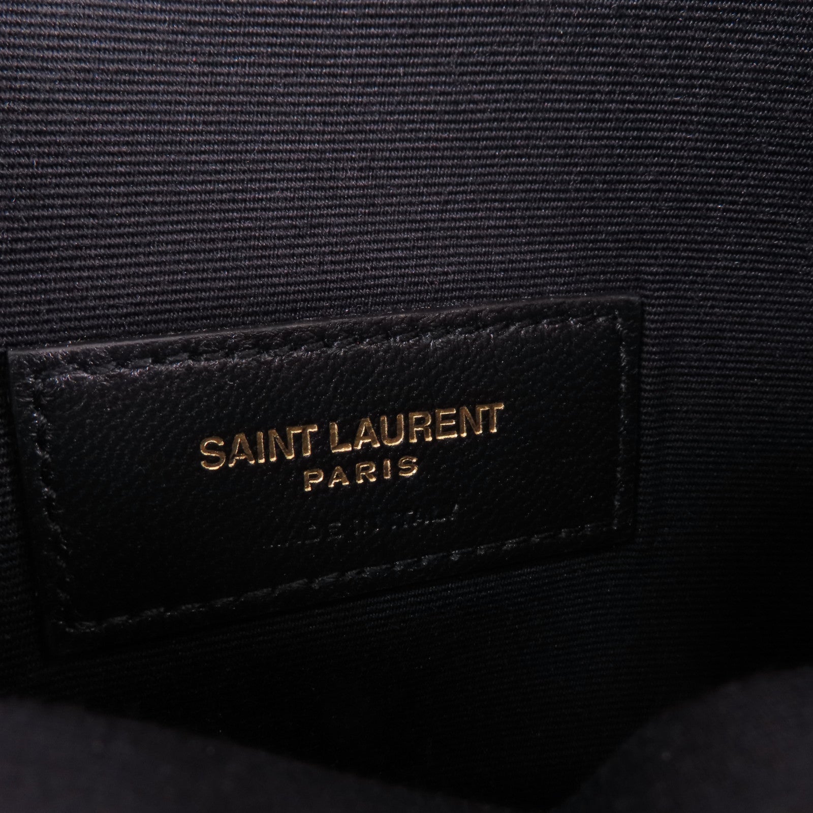 SAINT LAURENT 牛皮皮革Pouch金扣手拿包