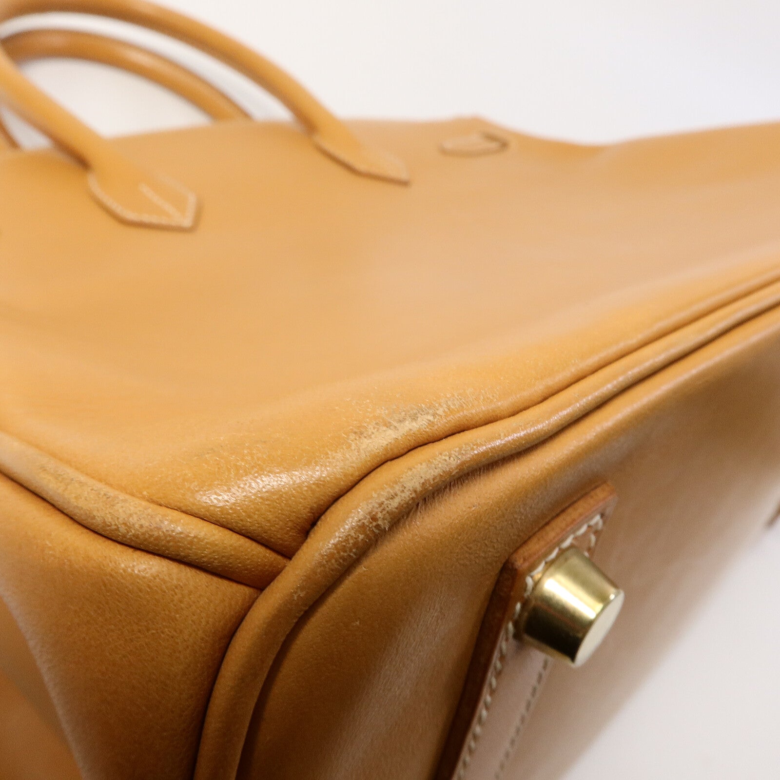 HERMES Gulliver皮革Birkin 35手挽袋Beige