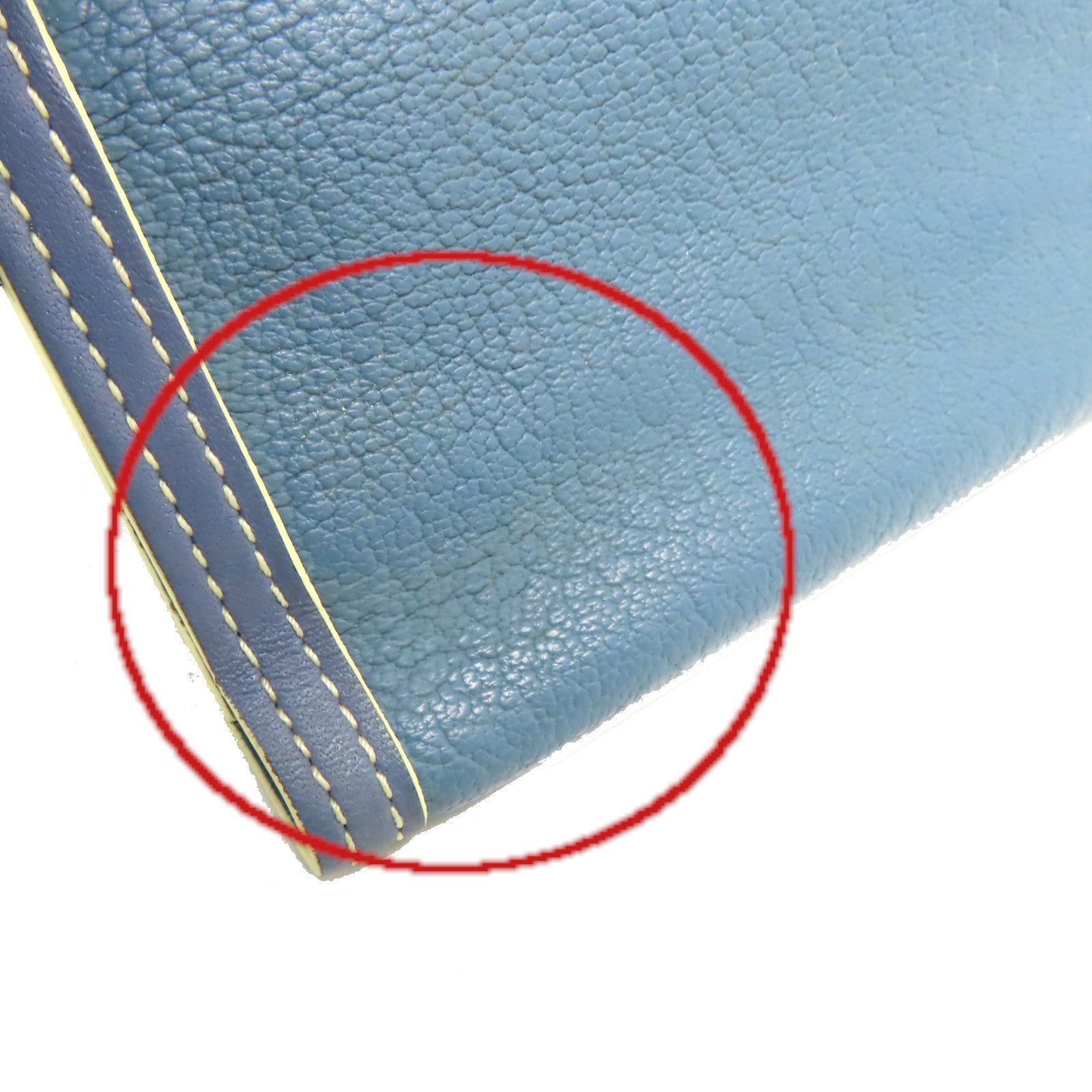 LOUIS VUITTON 山羊皮革Long Wallet長錢包藍色