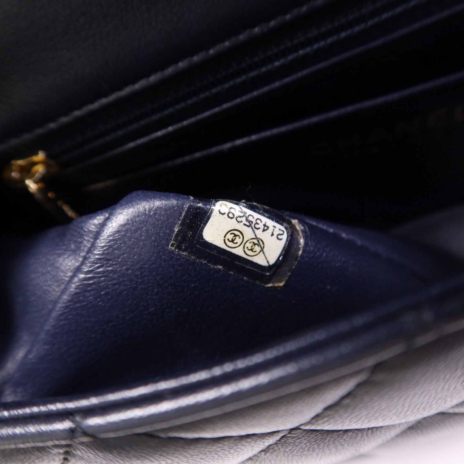 CHANEL 羊皮皮革Mini Classic 20金扣鏈帶肩背袋