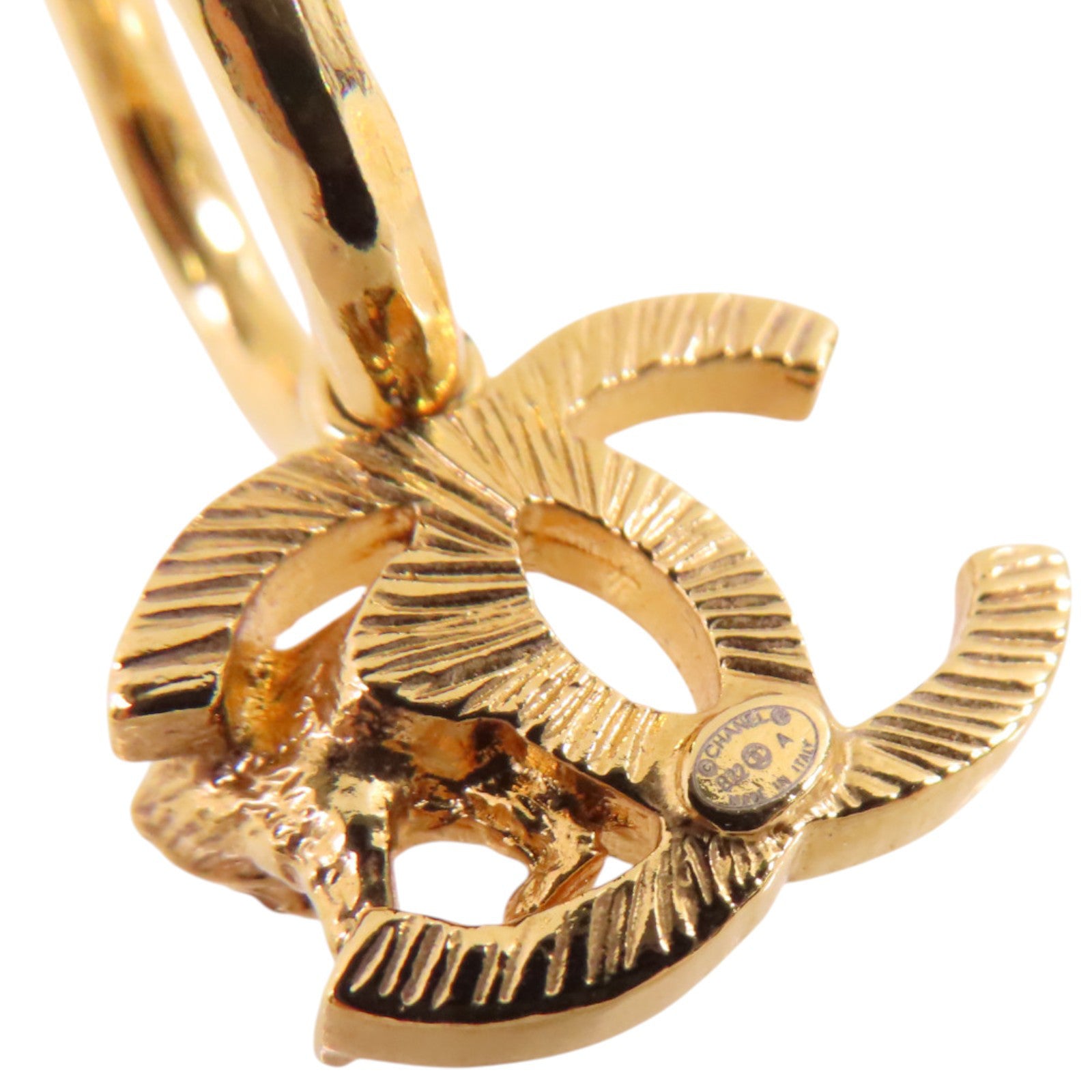 CHANEL 金屬CC Earrings金扣耳環