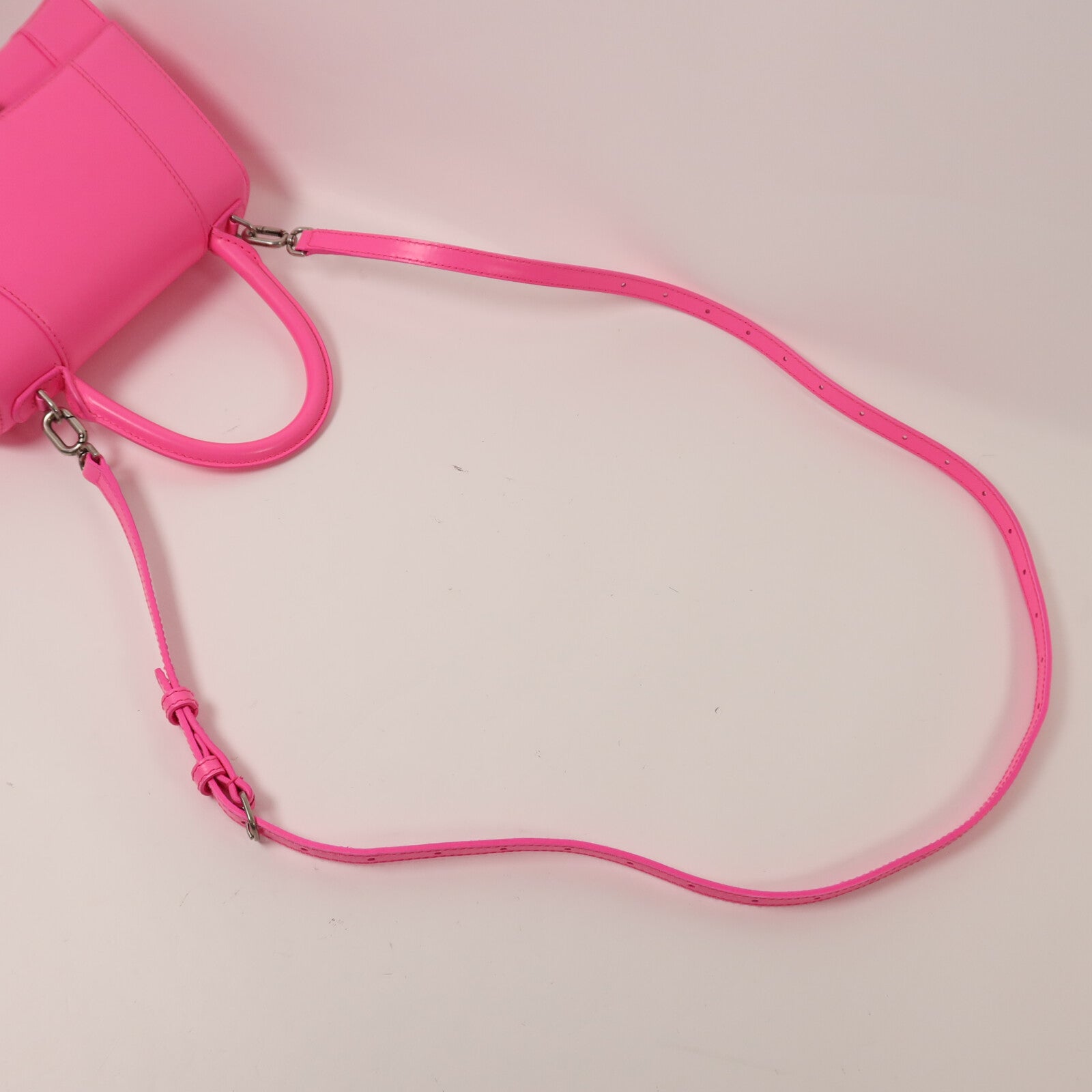 BALENCIAGA 【激減優惠】牛皮皮革Hourglass HandBag Small手挽肩背兩用袋