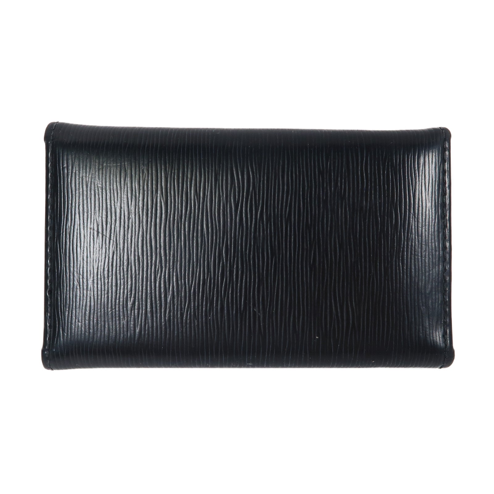 PRADA 牛皮皮革Key Holder金扣鑰匙套黑色