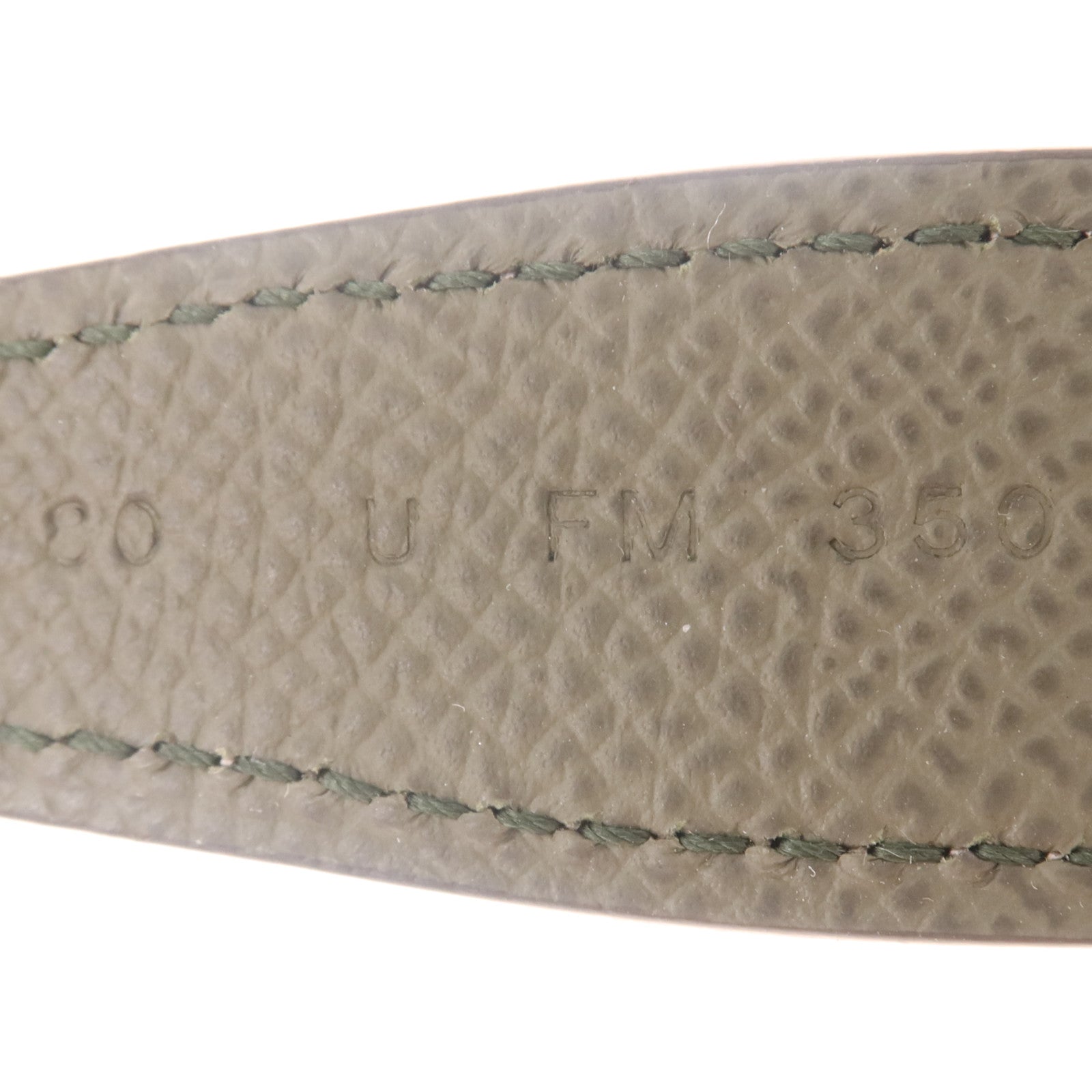 HERMES Swift/Espom皮革Gamma Belt金扣皮帶Vert De Gris