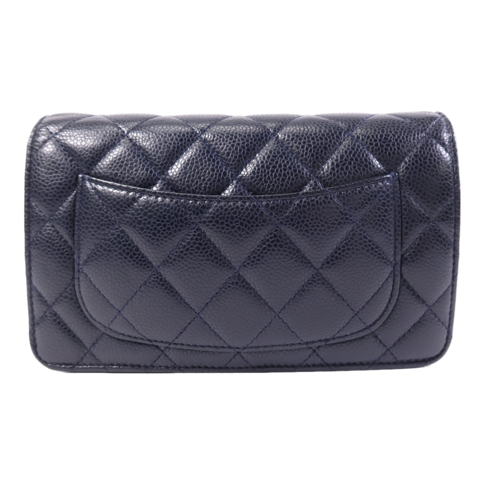 CHANEL 牛皮皮革WOC Wallet On Chain銀扣鏈帶肩背袋