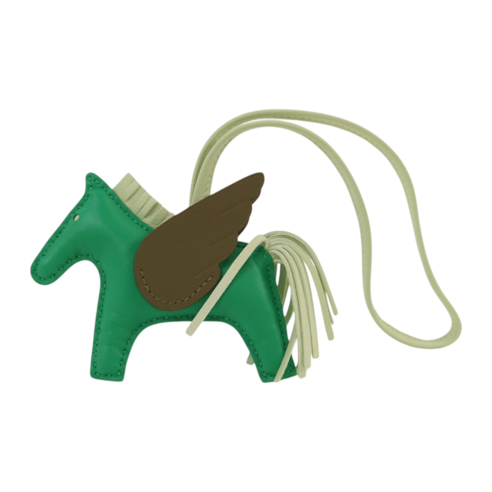 HERMES Milo皮革Rodeo Pegase PM掛飾Menthe/Vert Fizz/Eto