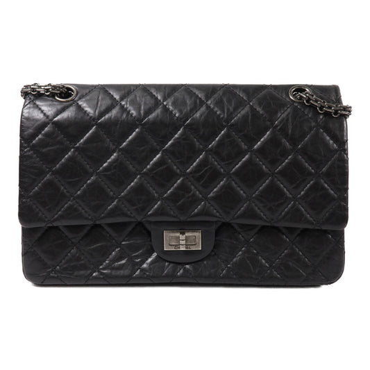 CHANEL 牛皮皮革2.55 Medium鏈帶肩背袋