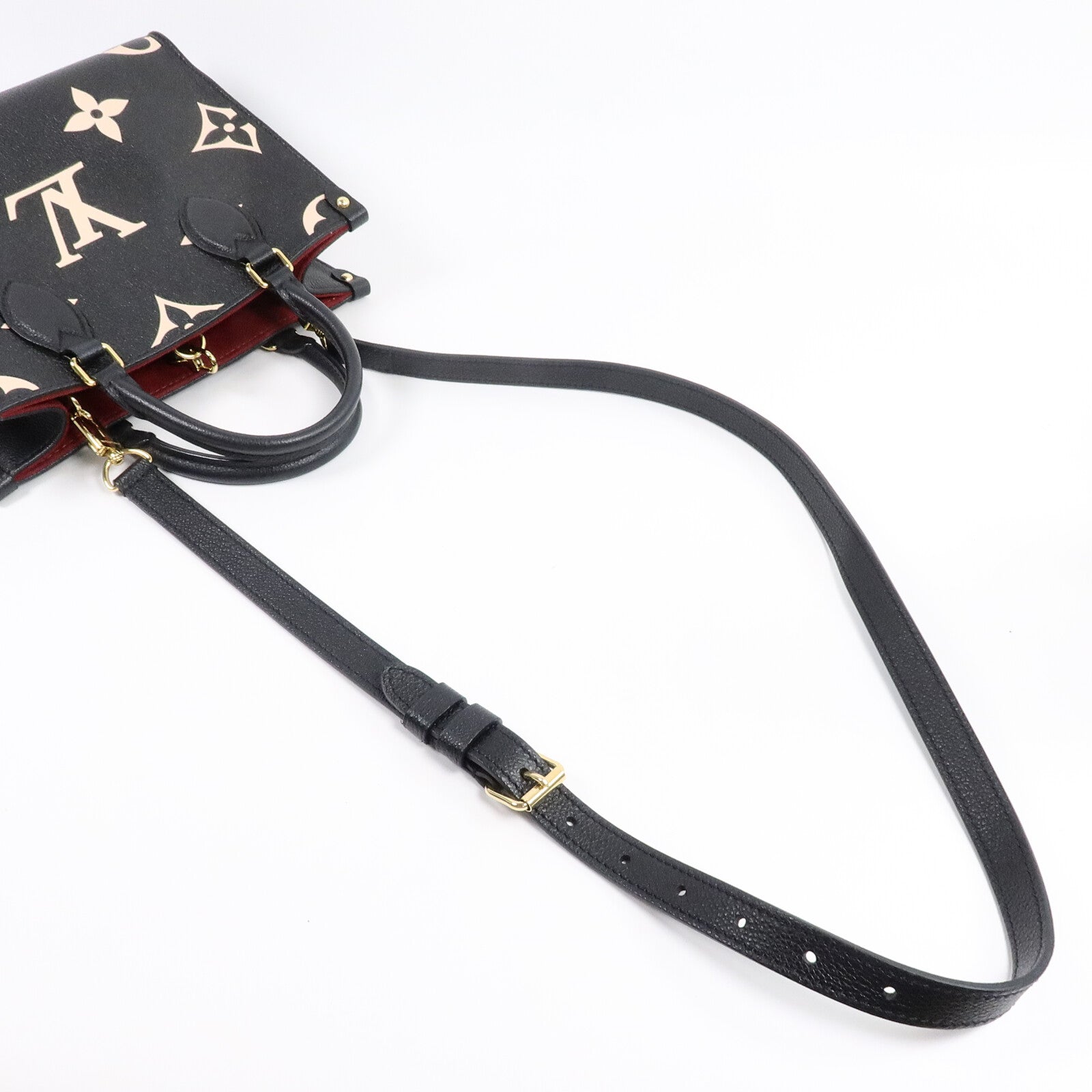 LOUIS VUITTON Monogram Empreinte On The Go PM金扣手挽肩背兩用袋