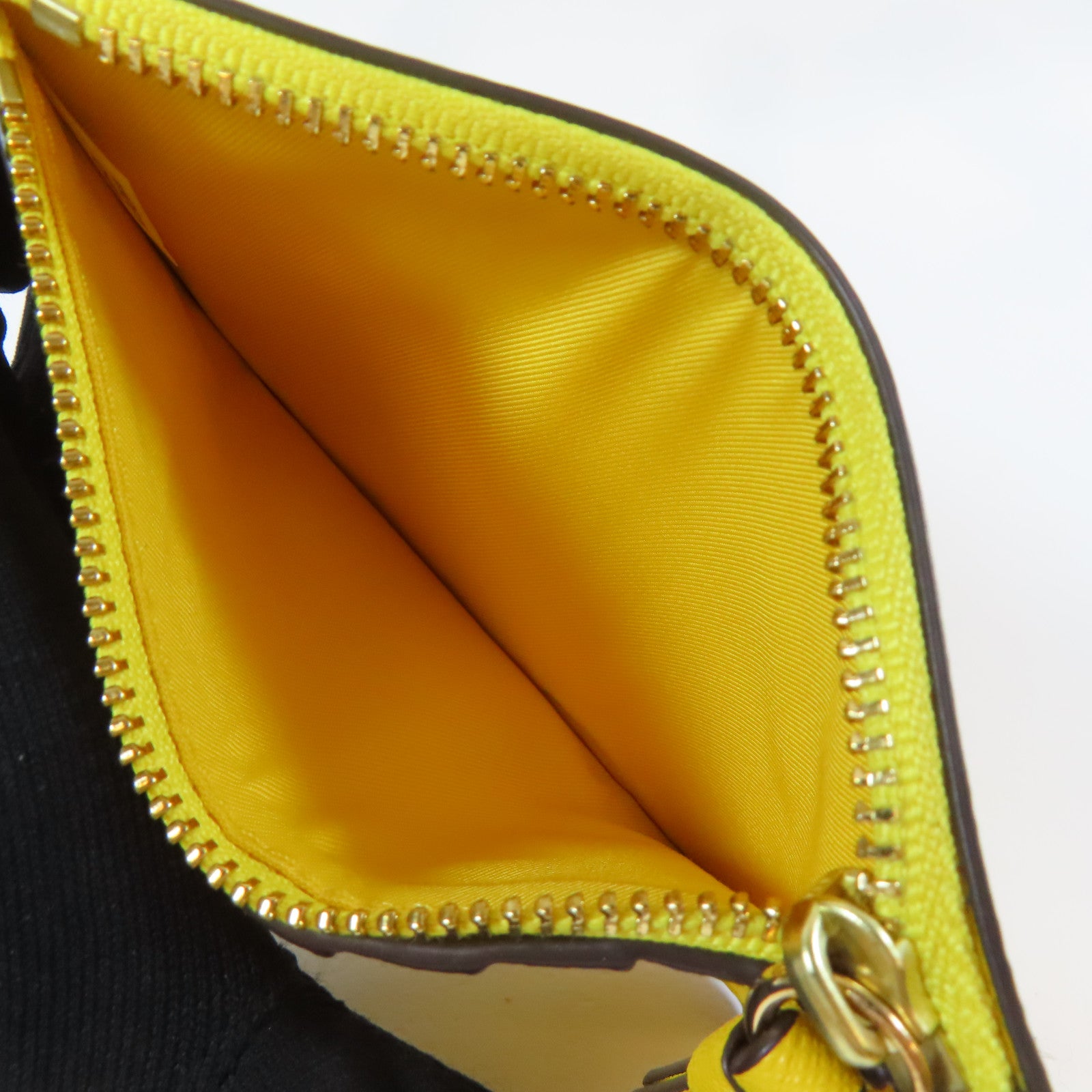 Tory Burch 牛皮皮革Card case金扣卡片套黃色
