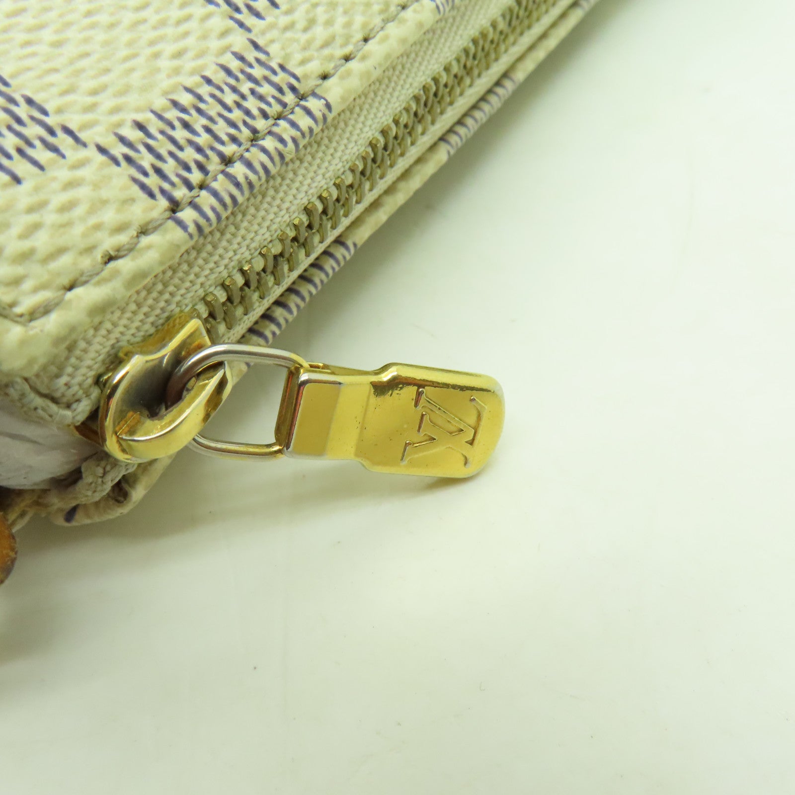 LOUIS VUITTON Damier Azur Eva金扣手挽肩背兩用袋白色