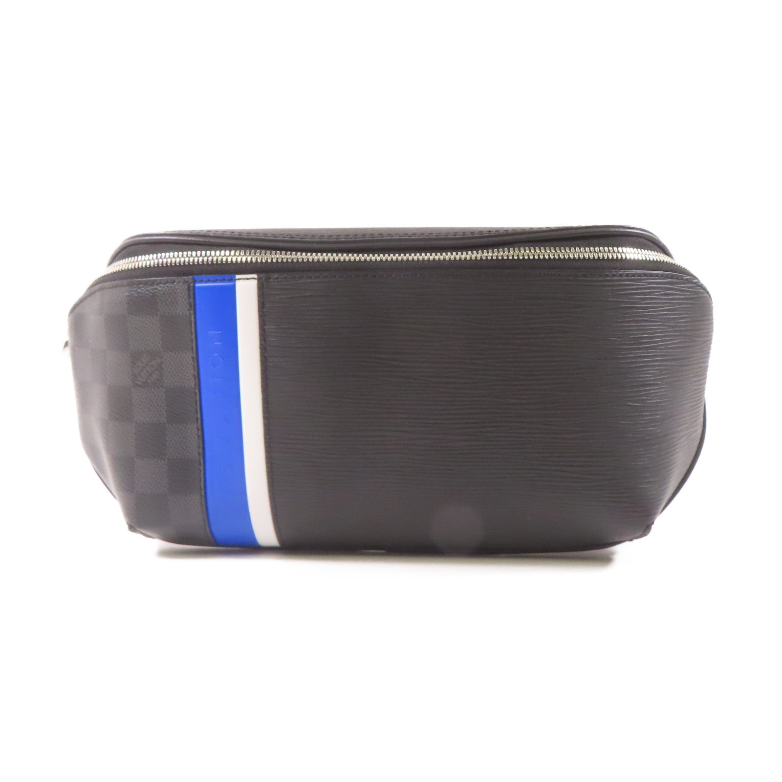LOUIS VUITTON Epi/Damier Graphite Bum Bag銀扣腰包黑色