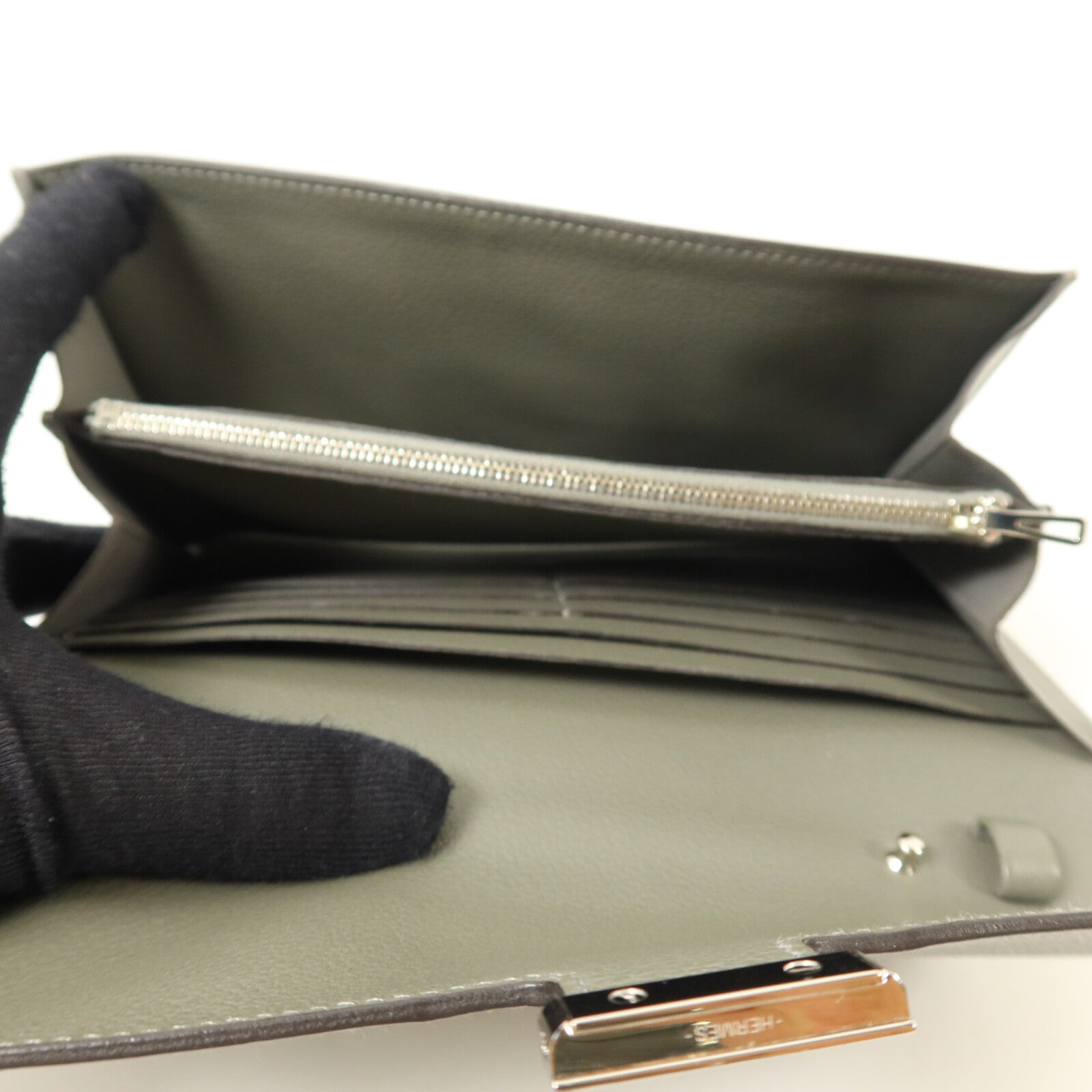 HERMES Evercolor皮革Constance To Go肩背袋Gris Meyer