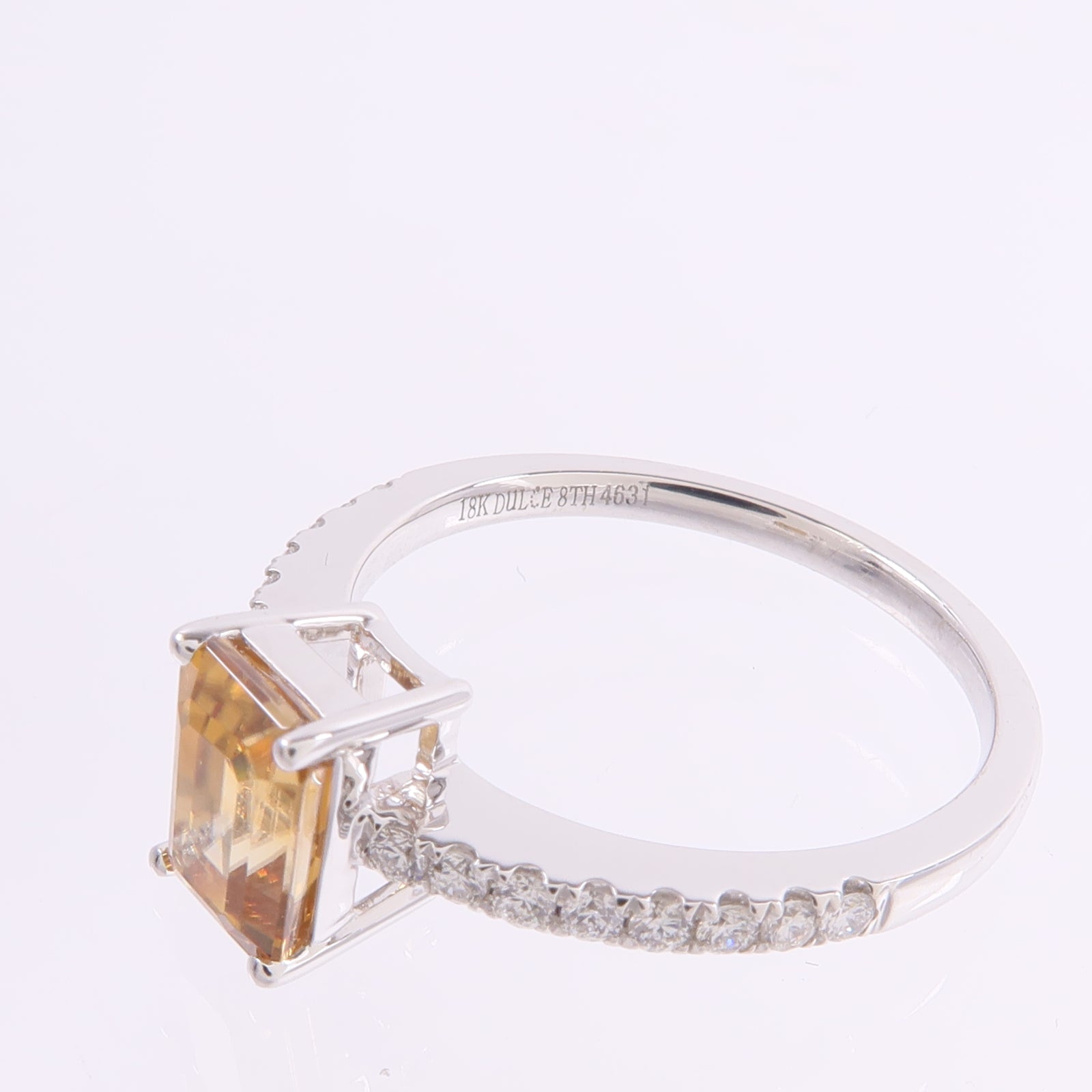 JEWELRY 18K白金Zircon Diamond Ring鋯石/鑽石戒指