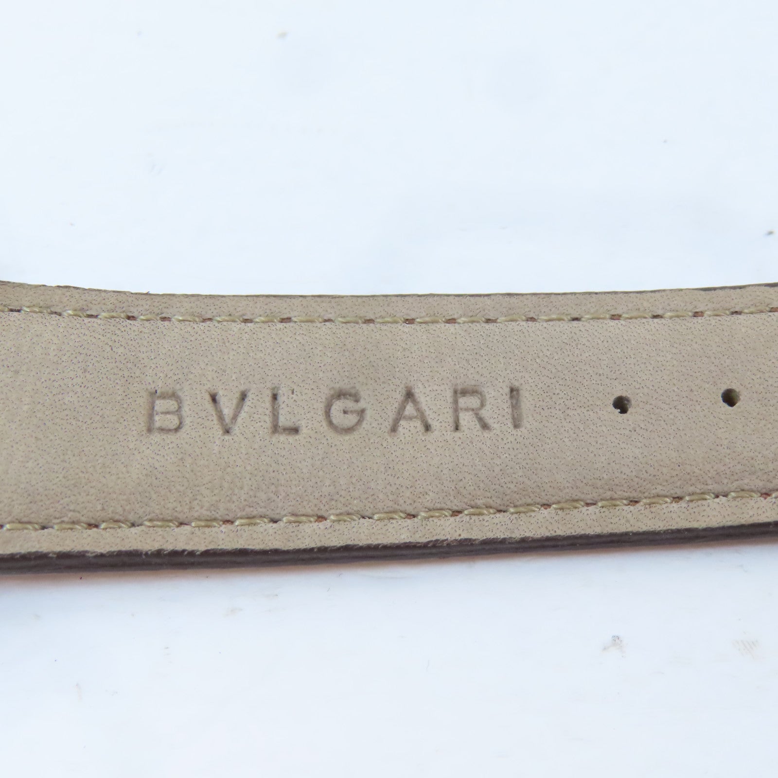 BVLGARI Bvlgari Bvlgari鋁/皮革帶手錶自動機芯黑色