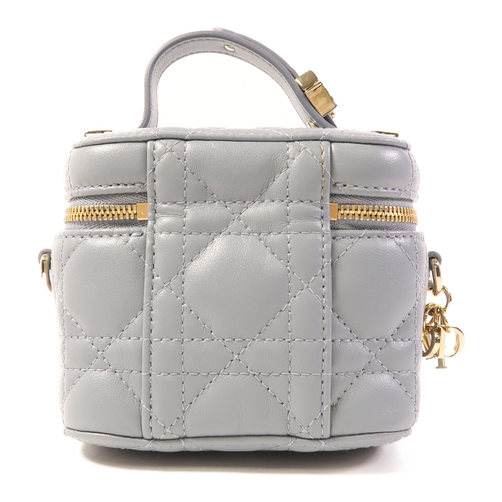 Dior 羊皮皮革Cannage Vanity金扣手挽肩背兩用袋