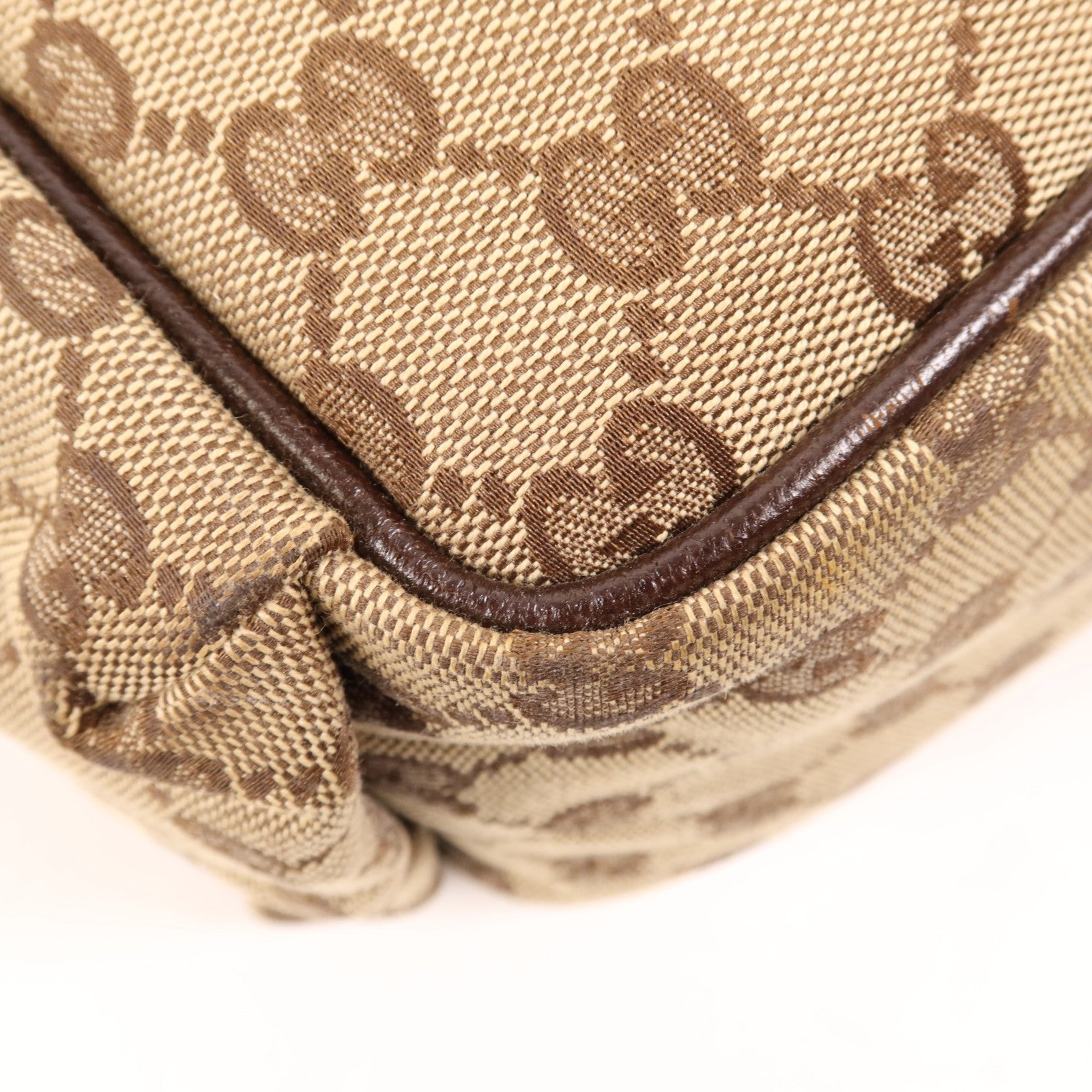 GUCCI 帆布Shoulder Bag銀扣肩背袋