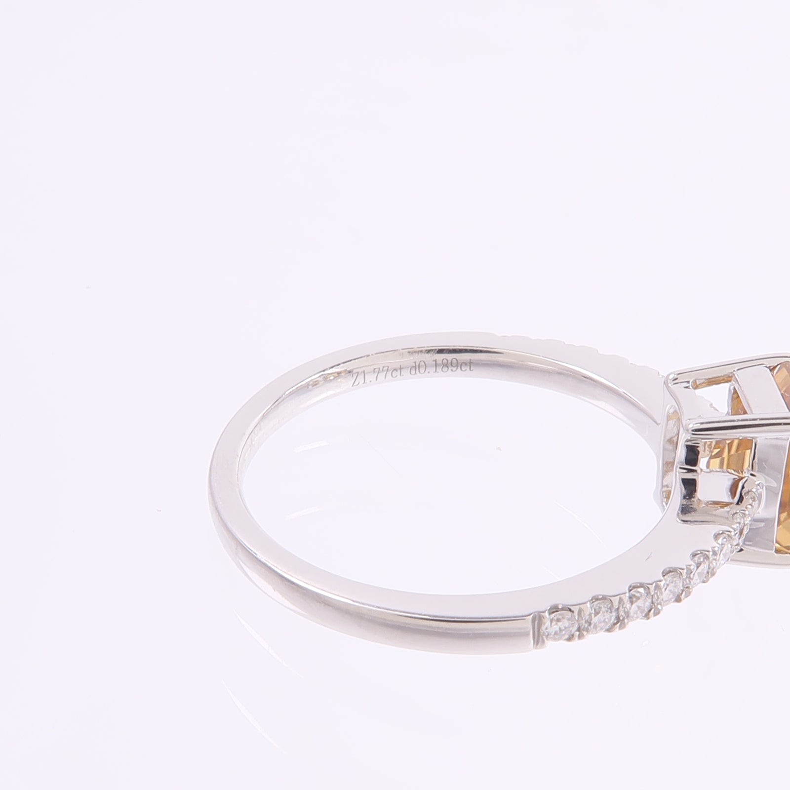JEWELRY 18K白金Zircon Diamond Ring鋯石/鑽石戒指