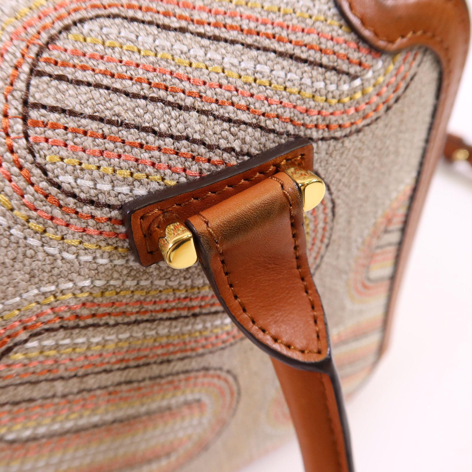 Delvaux 帆布/皮革Cool Box MM金扣手挽肩背兩用袋