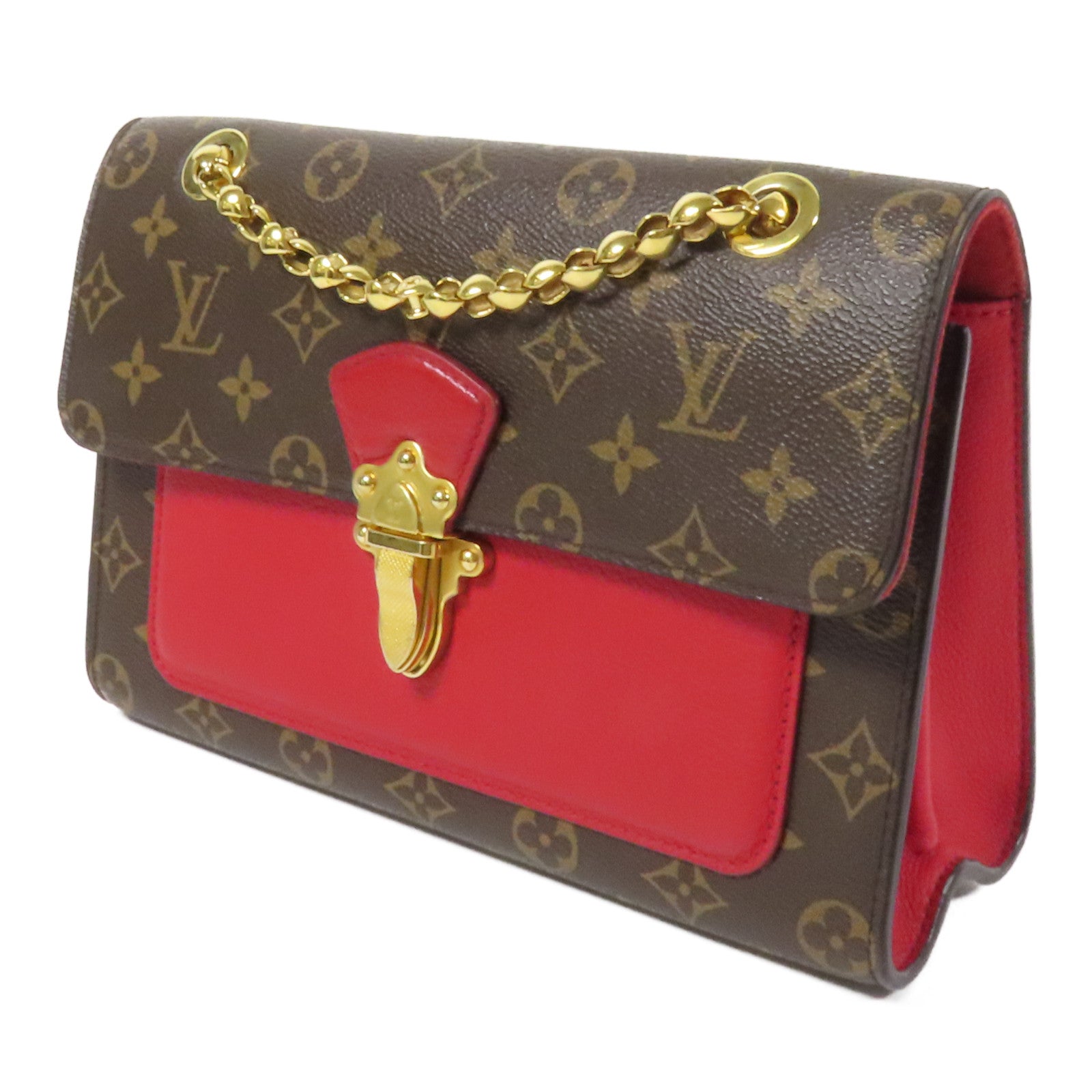 LOUIS VUITTON Monogram Victoire金扣鏈帶肩背袋
