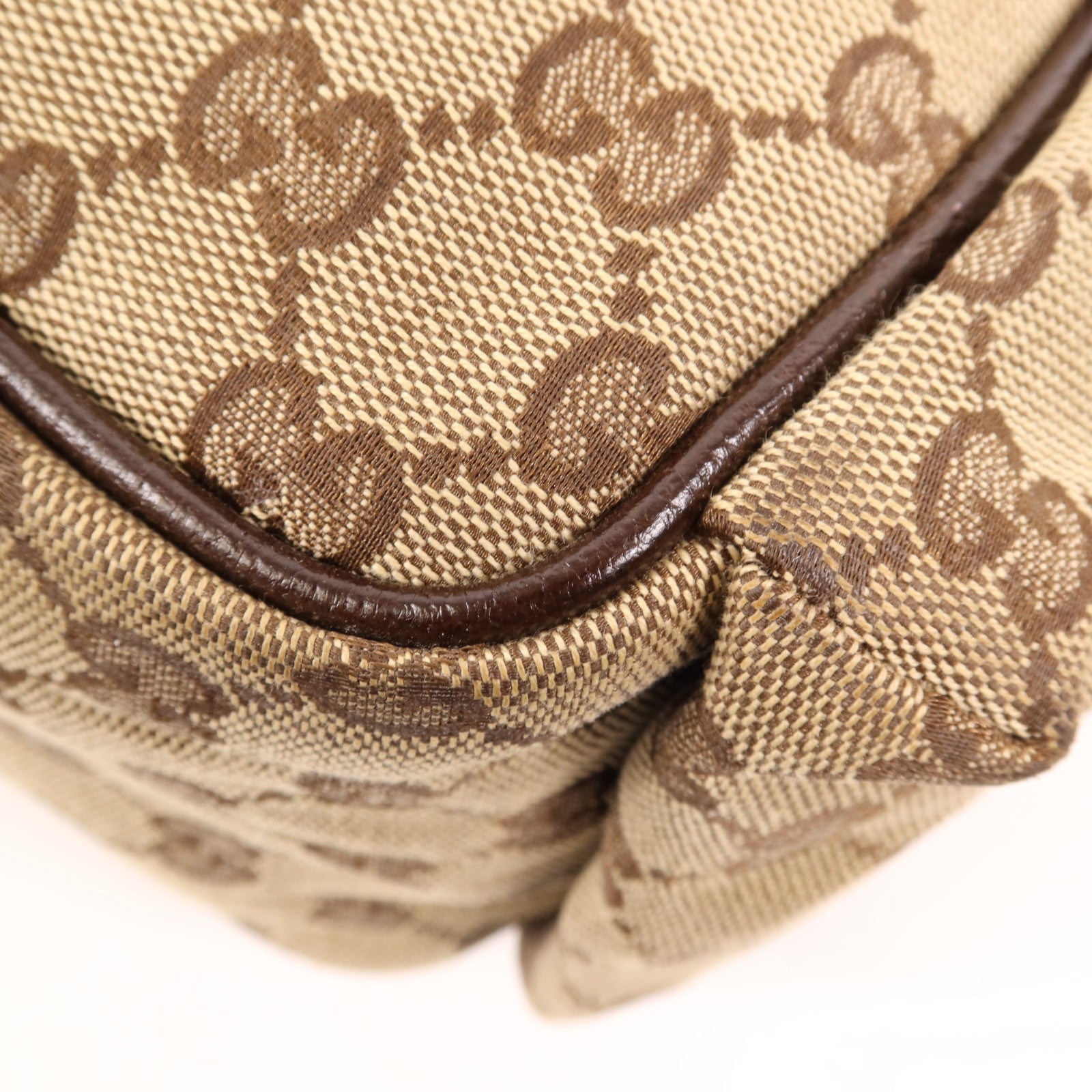 GUCCI 帆布Shoulder Bag銀扣肩背袋