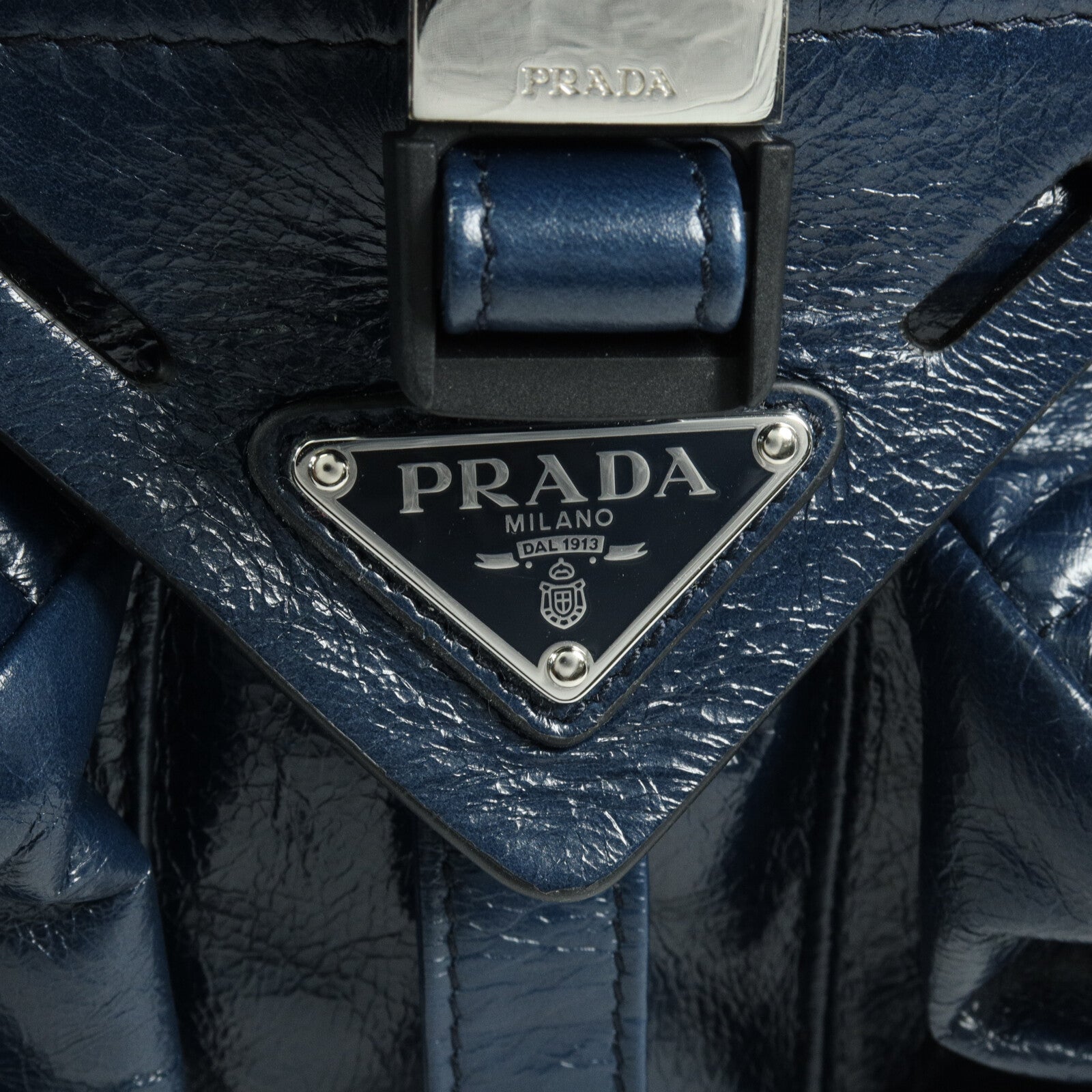 PRADA 牛皮皮革Triangle Crossbody Messenger Bag肩背袋