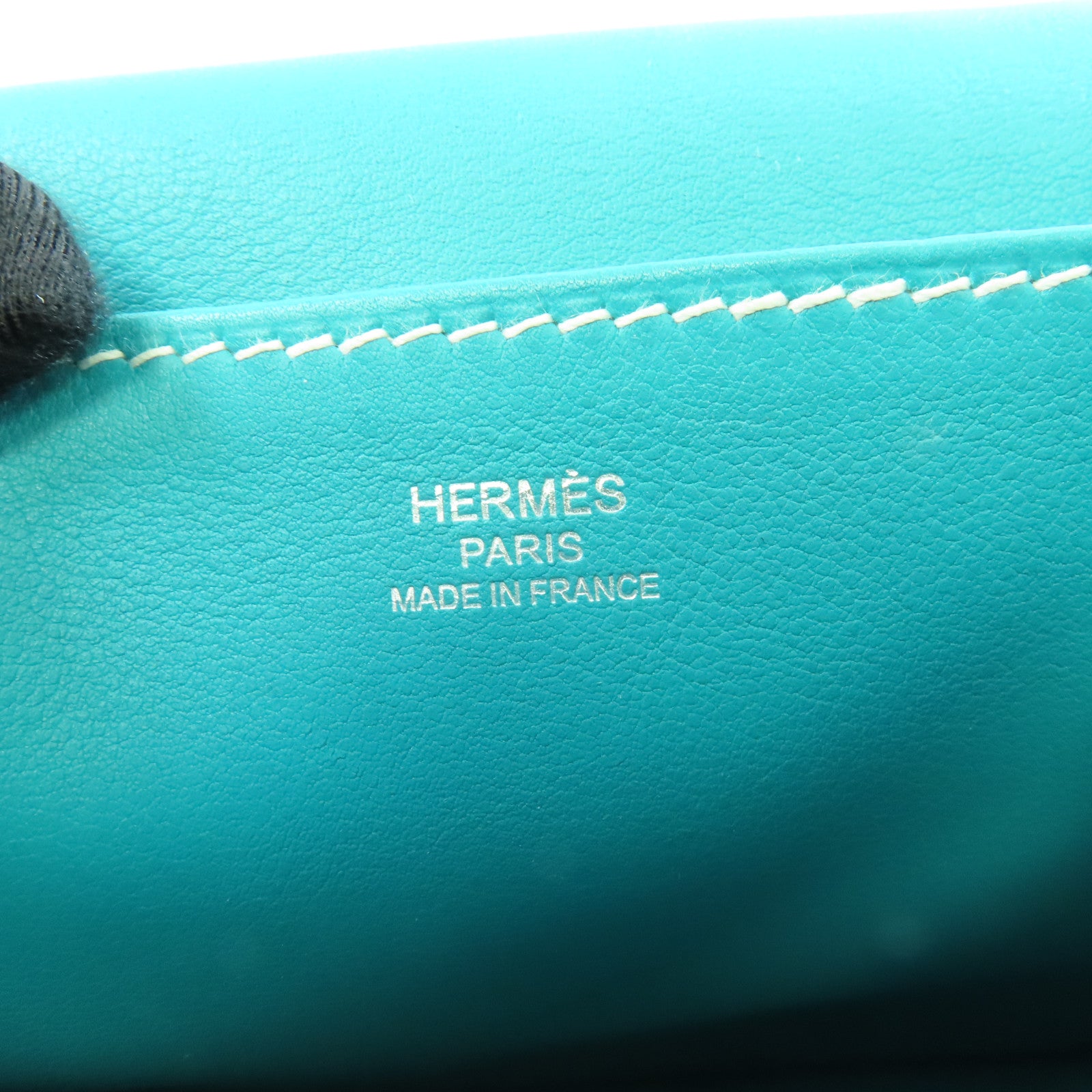 HERMES 【激減優惠】Swift皮革Mini Halzan銀扣肩背袋Bleu Paon/孔雀藍色