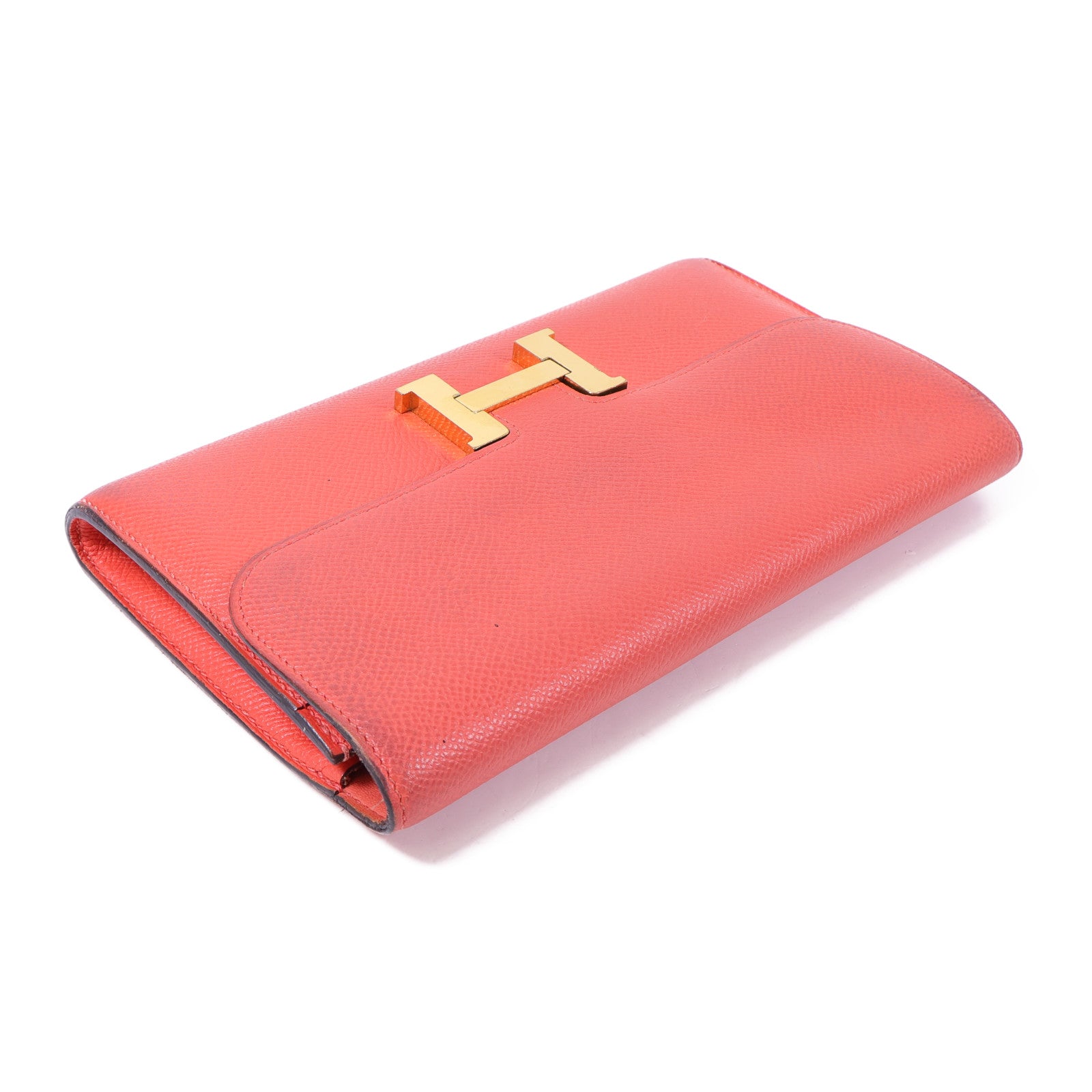 HERMES Epsom皮革Constance Wallet金扣長錢包