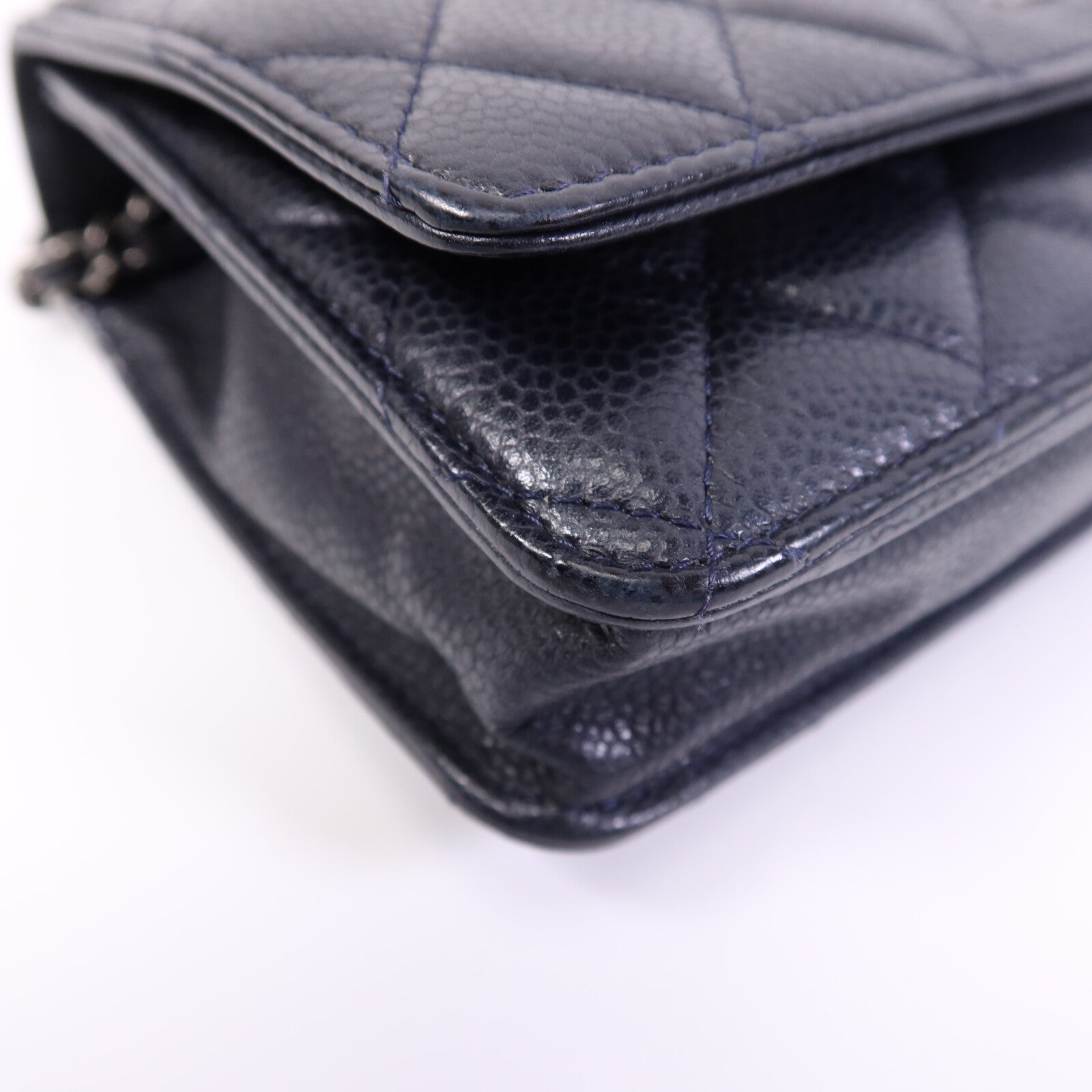 CHANEL 牛皮皮革WOC Wallet On Chain銀扣鏈帶肩背袋