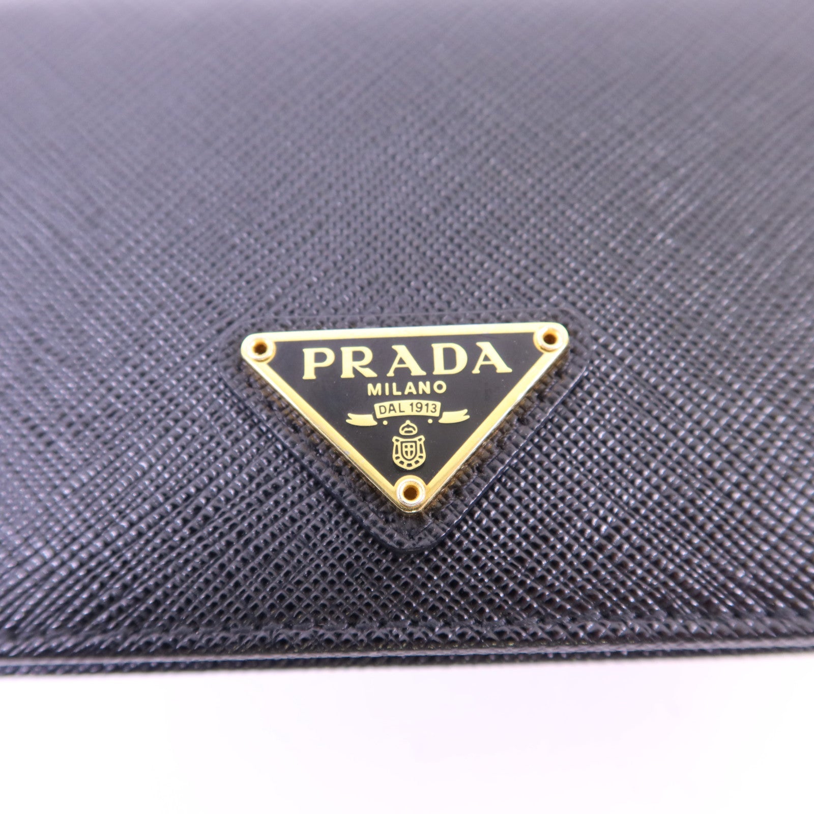 PRADA 牛皮皮革Wallet金扣錢包
