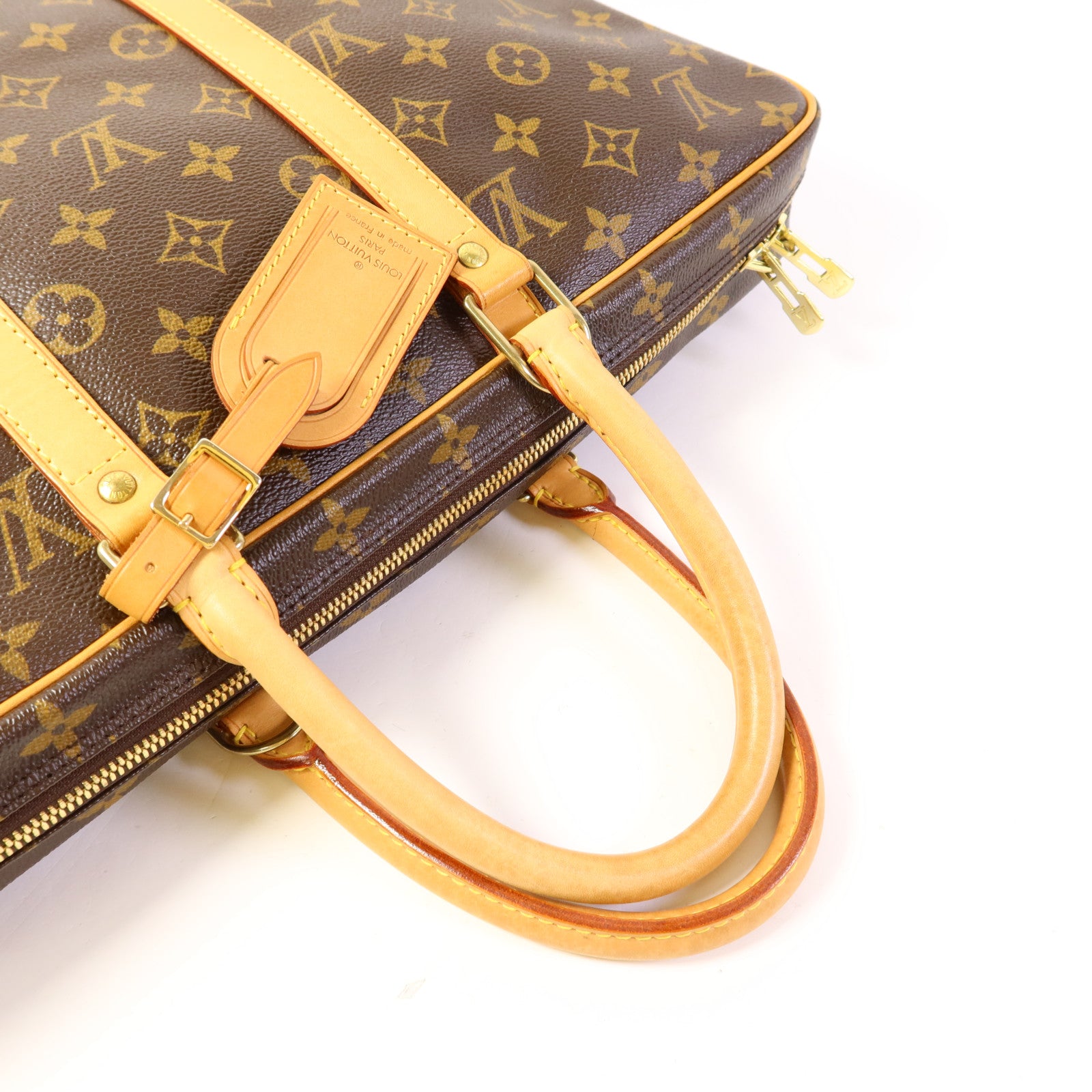 LOUIS VUITTON Monogram Porte Documents Voyage PM金扣手挽袋