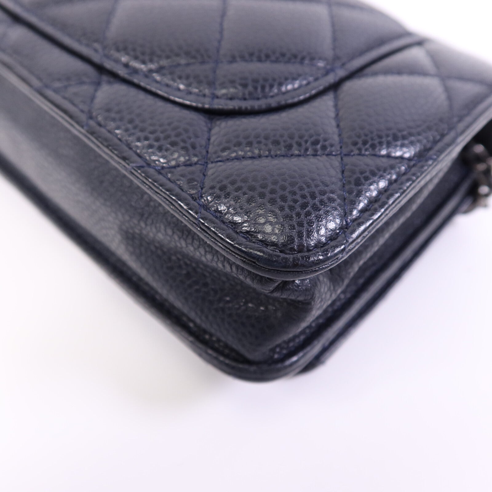 CHANEL 牛皮皮革WOC Wallet On Chain銀扣鏈帶肩背袋
