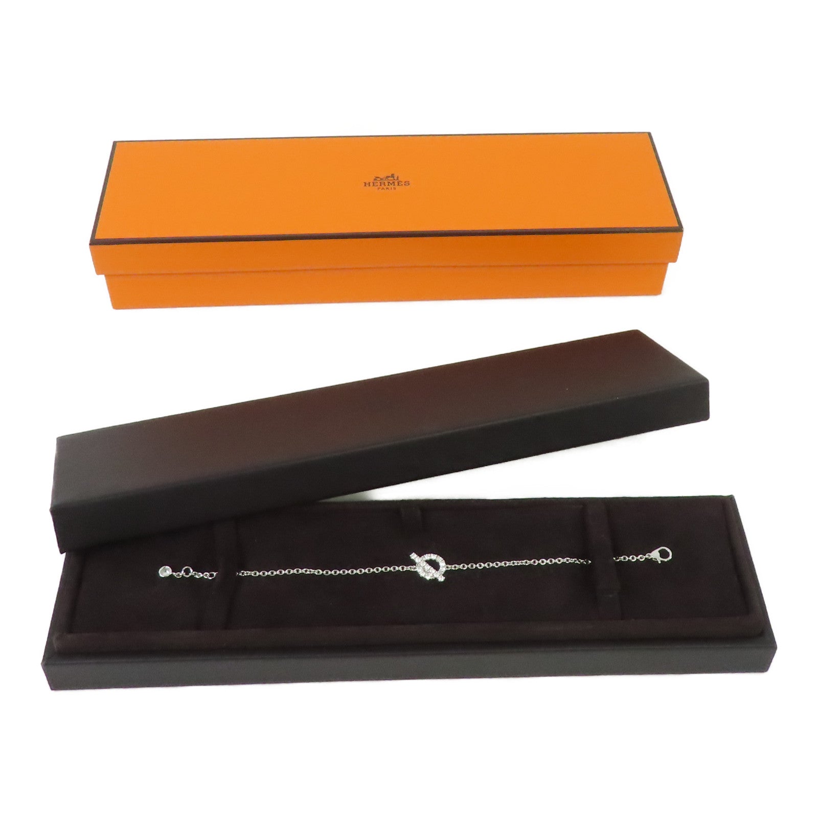 HERMES 18K白金Finesse Diamond Bracelet0.55ct鑽石手鏈