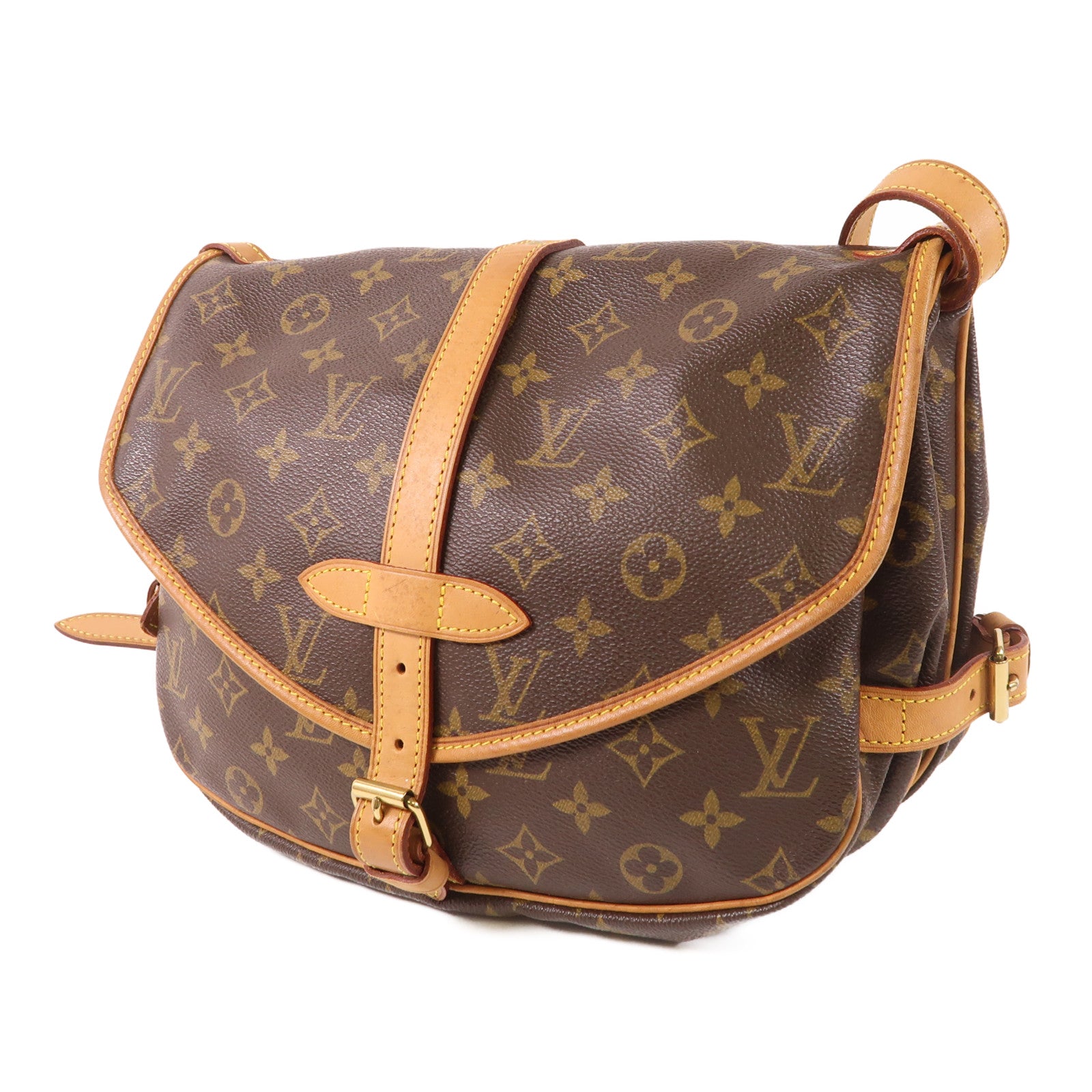 LOUIS VUITTON Monogram Saumur 30金扣肩背袋