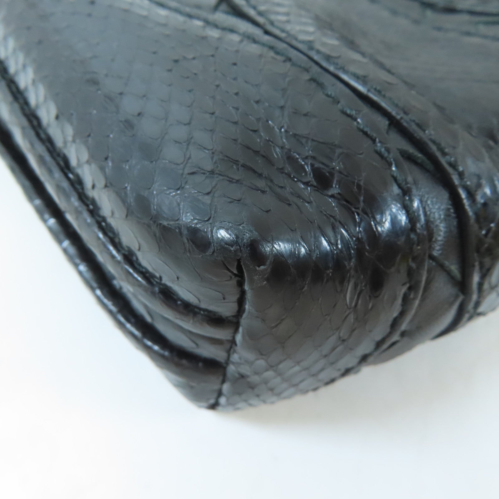 BOTTEGA VENETA 【激減優惠】皮革Shoulder Bag黑扣肩背袋黑色