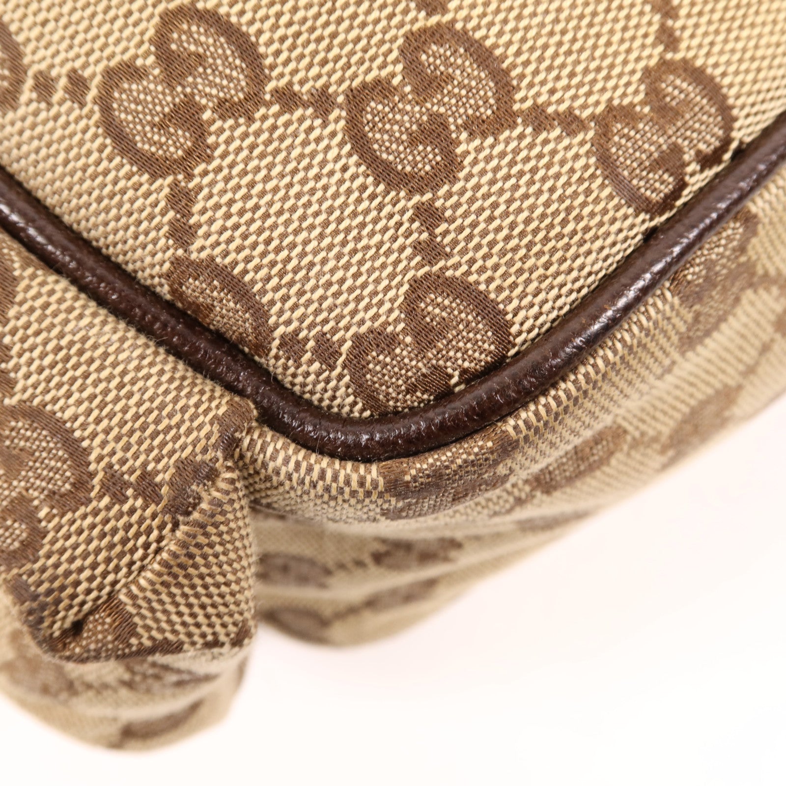 GUCCI 帆布Shoulder Bag銀扣肩背袋