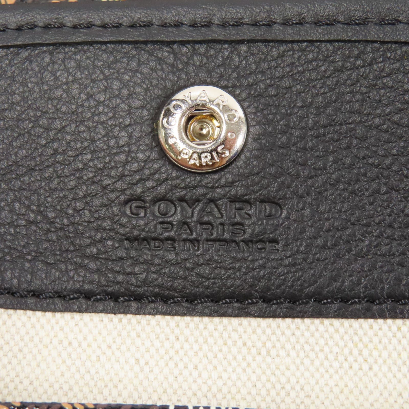 GOYARD 塗層帆布Anjou Mini Bag銀扣手挽袋黑色