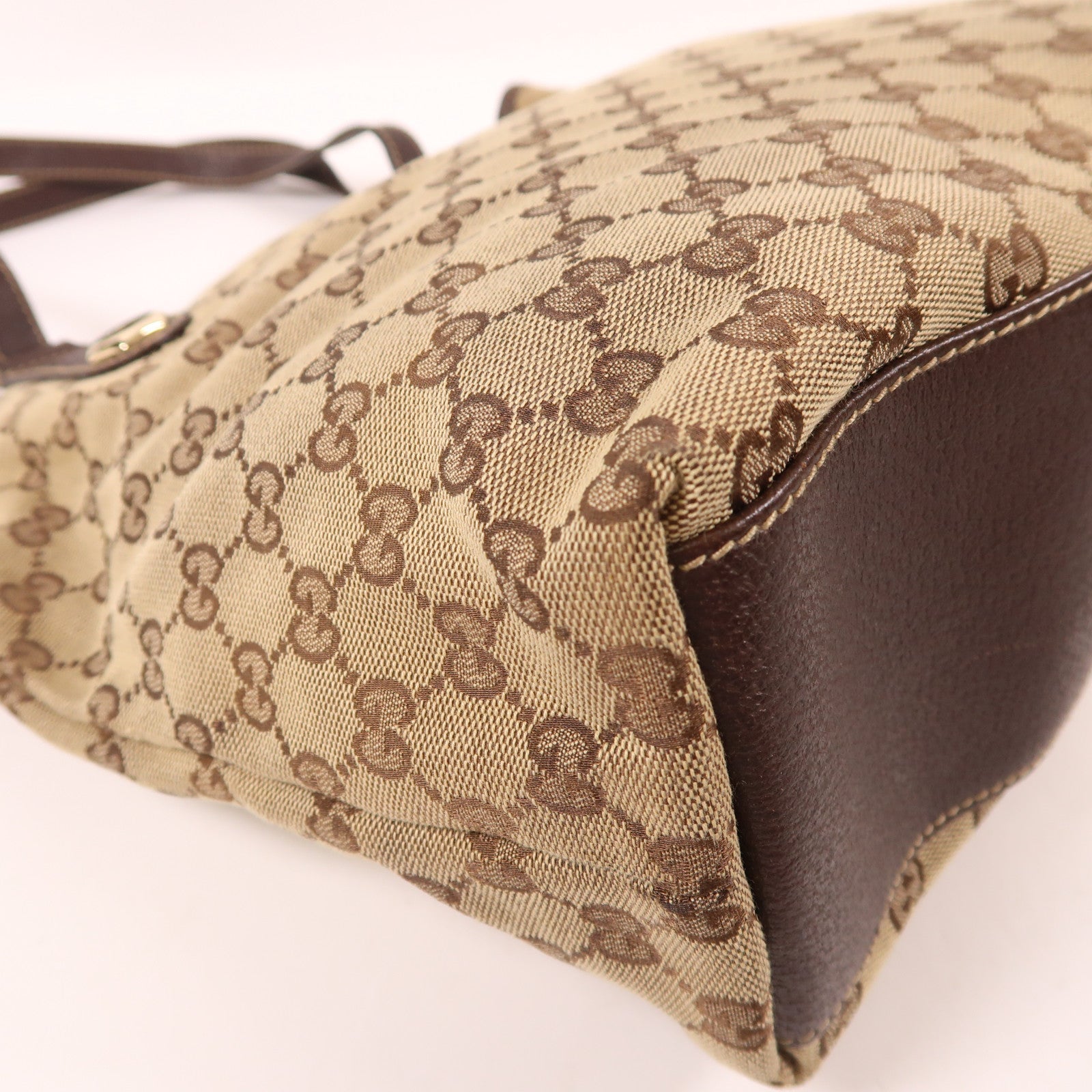 GUCCI 帆布Shoulder Tote金扣肩背袋/手挽袋