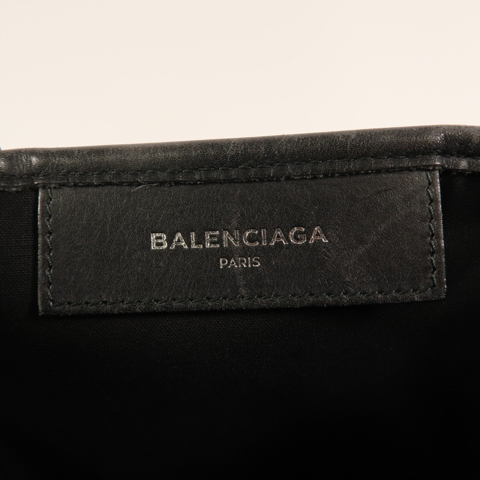 BALENCIAGA 帆布Navy Cabas Small銀扣手挽肩背兩用袋