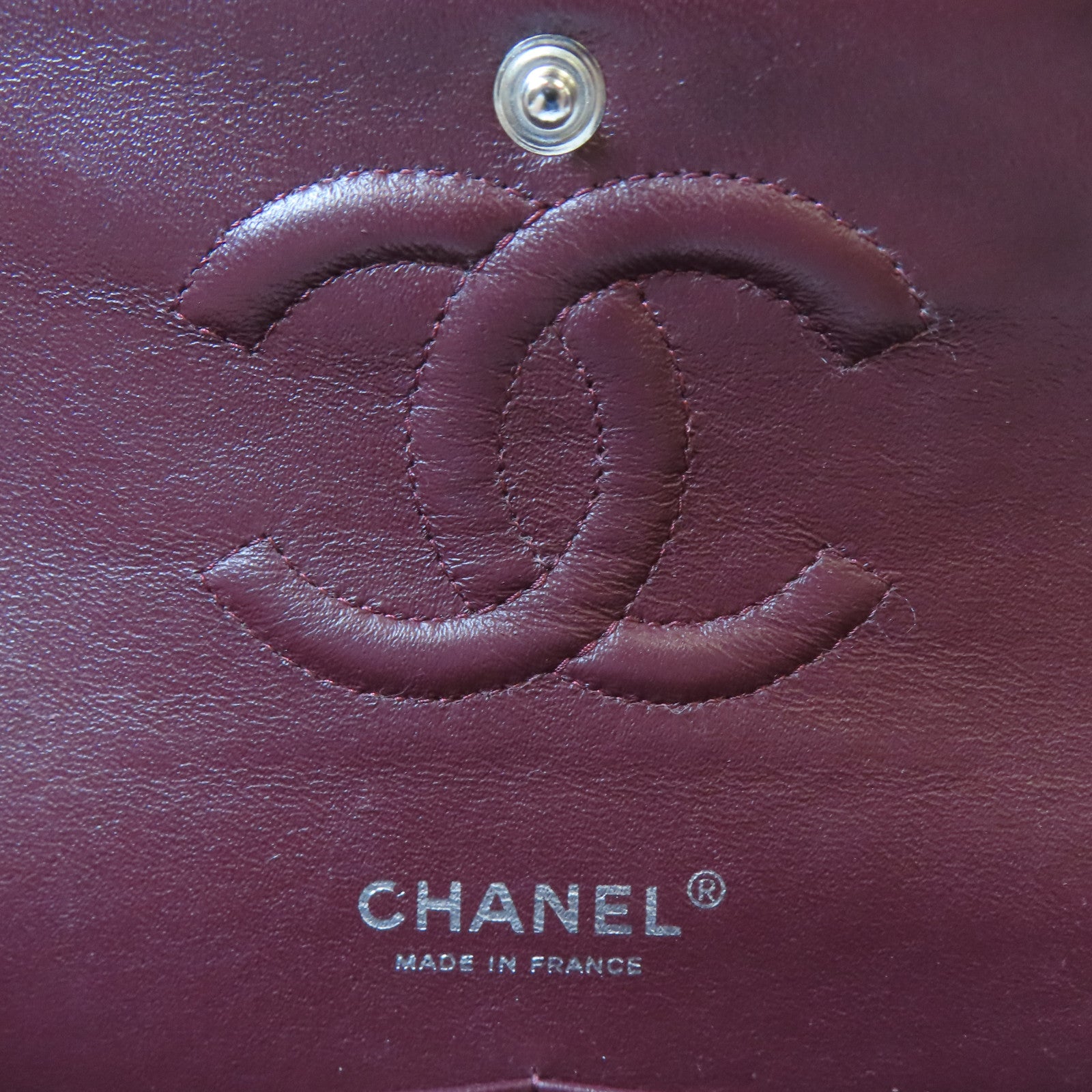CHANEL 【激減優惠】菱格羊皮皮革Classic Flap 25cm銀扣鏈帶肩背袋黑色