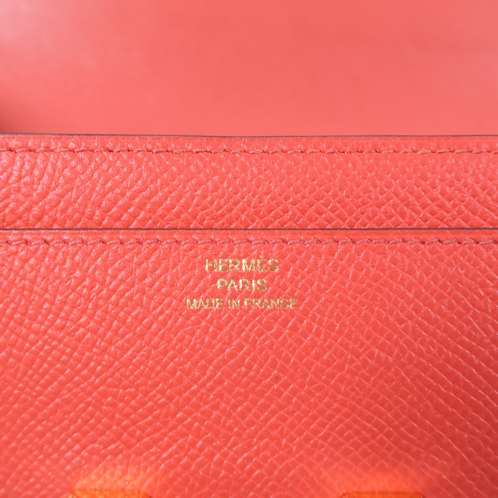 HERMES Epsom皮革Constance Wallet金扣長錢包