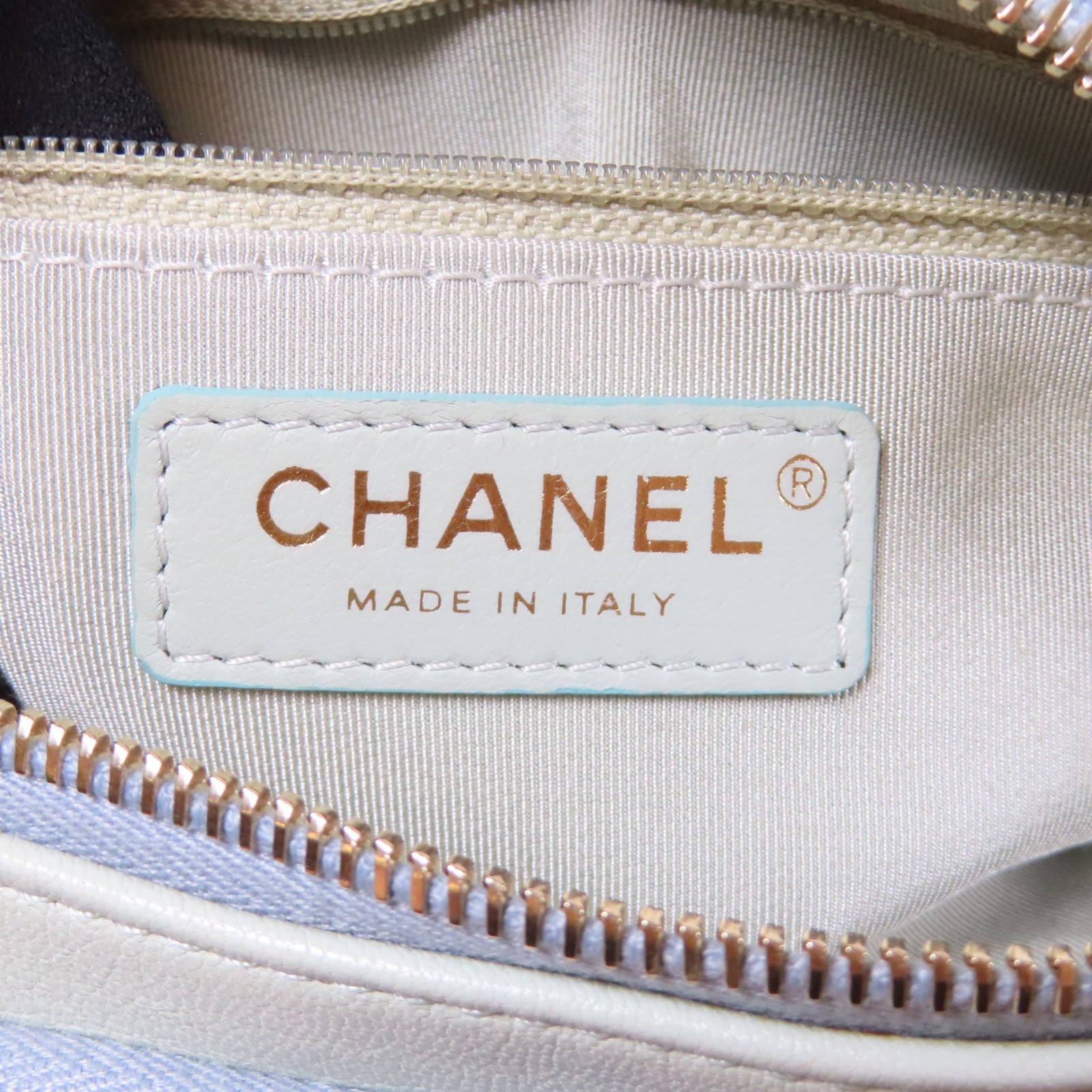CHANEL 菱格牛皮皮革Waist Bag金扣鏈帶腰包綠色/粉紅色/藍色
