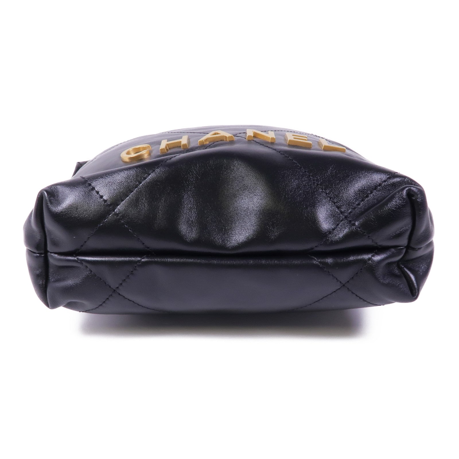 CHANEL 牛皮皮革Chanel 22 Mini金扣鏈帶手挽肩背兩用袋