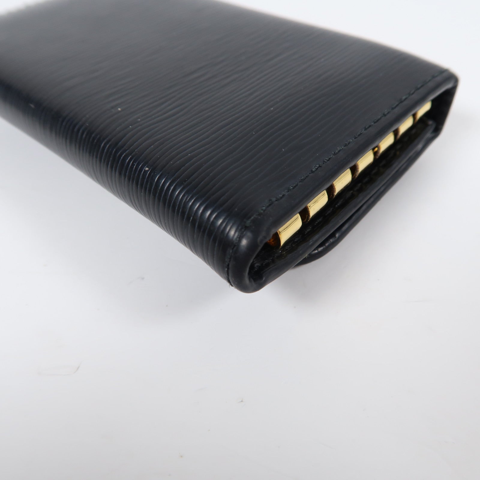 PRADA 牛皮皮革Key Holder金扣鑰匙套黑色