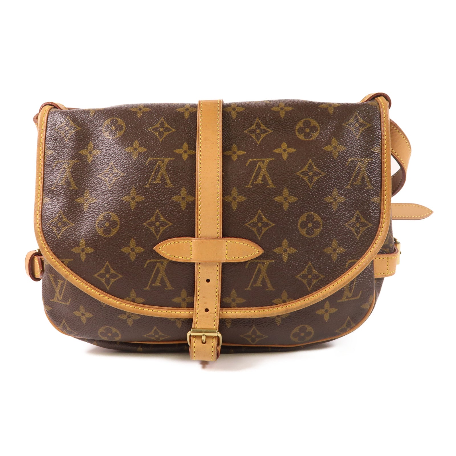 LOUIS VUITTON Monogram Saumur 30金扣肩背袋